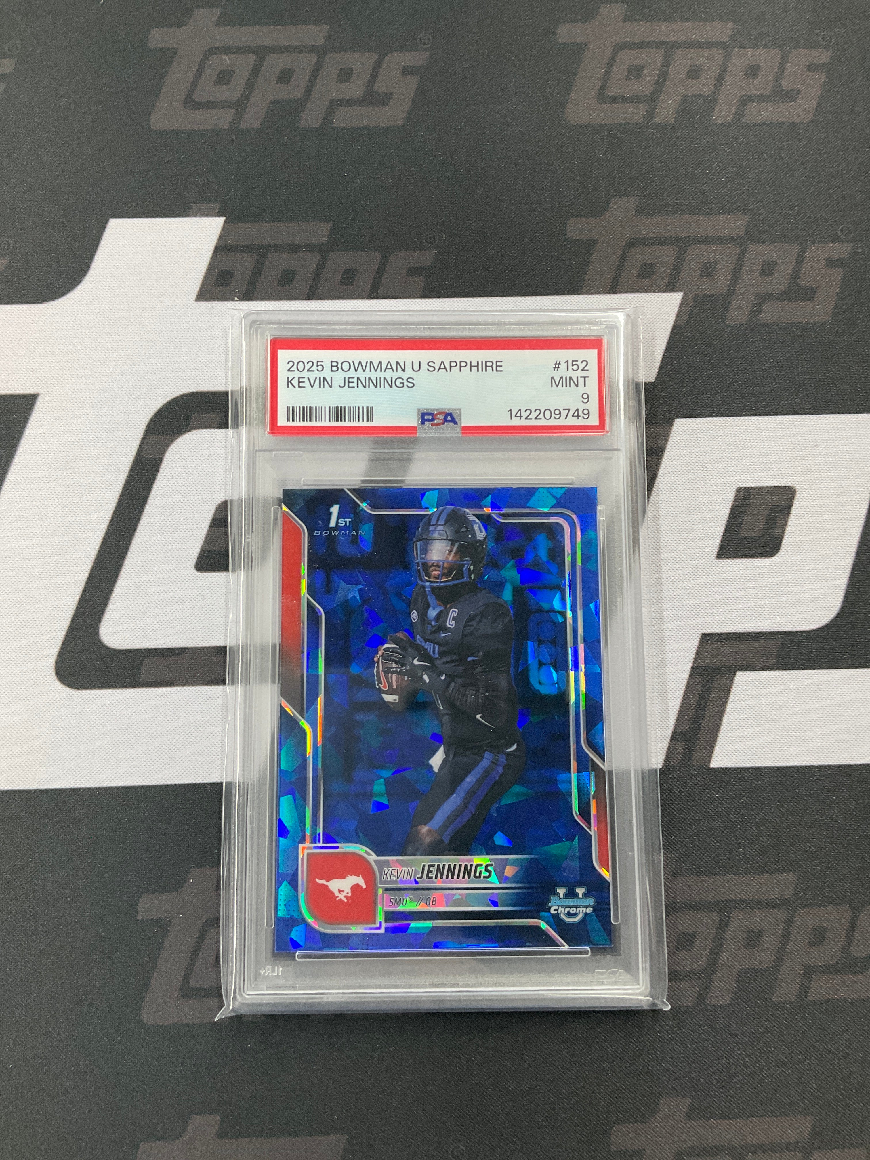 2025 Bowman U Sapphire Kevin Jennings Rookie PSA 9 SMU