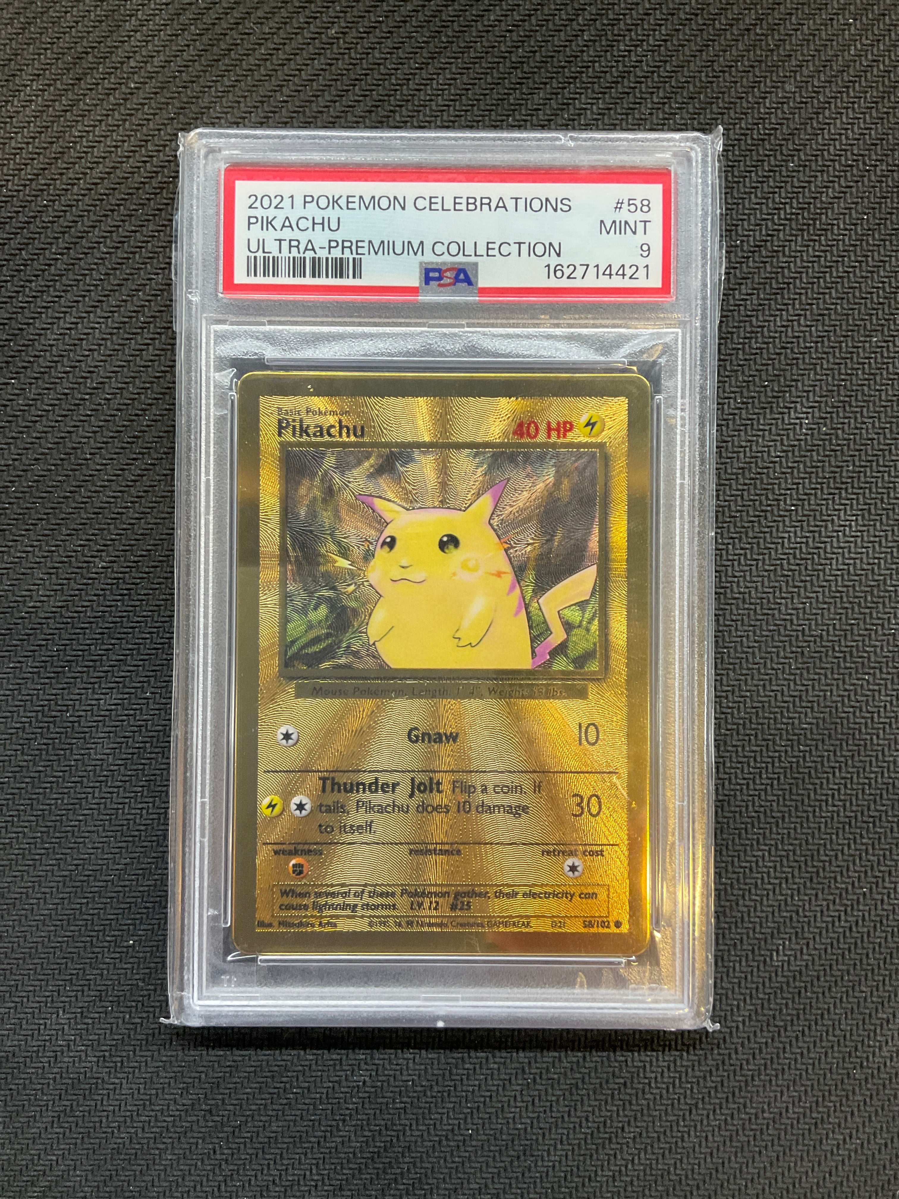 2021 Pokemon Celebrations Pikachu Metal Promo 58 PSA 9