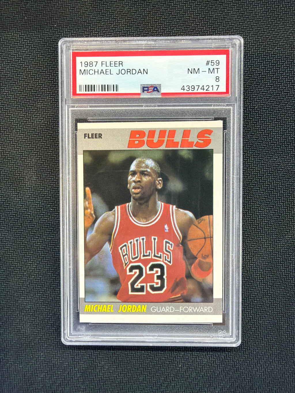 1987 Fleer Michael Jordan PSA 8 Bulls