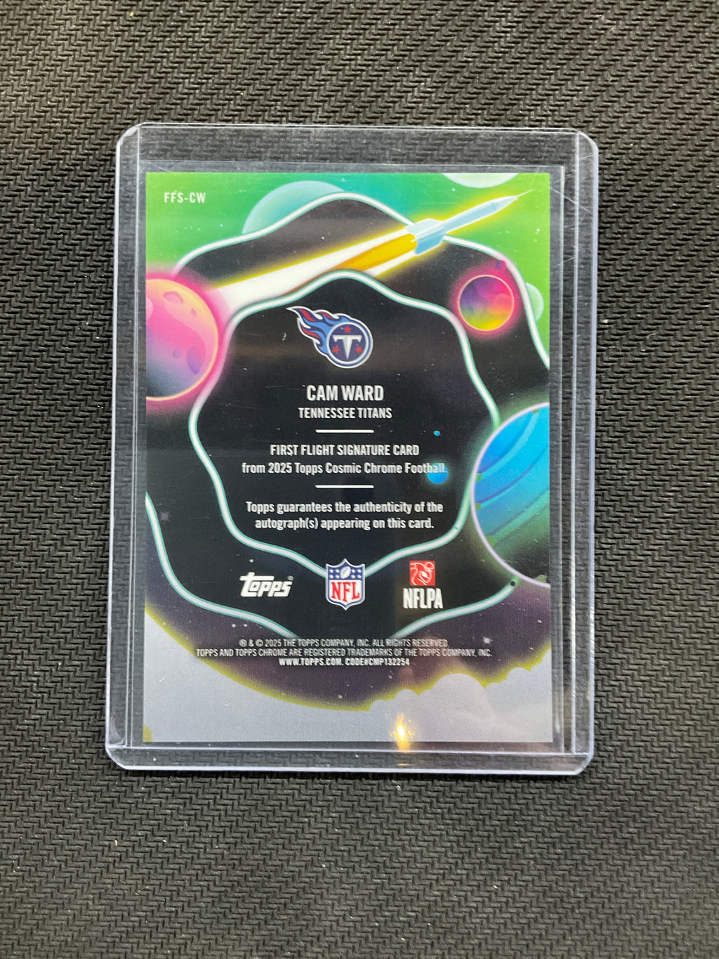 2025 Topps Chrome Cosmic Cam Ward Rookie Auto /99 Titans