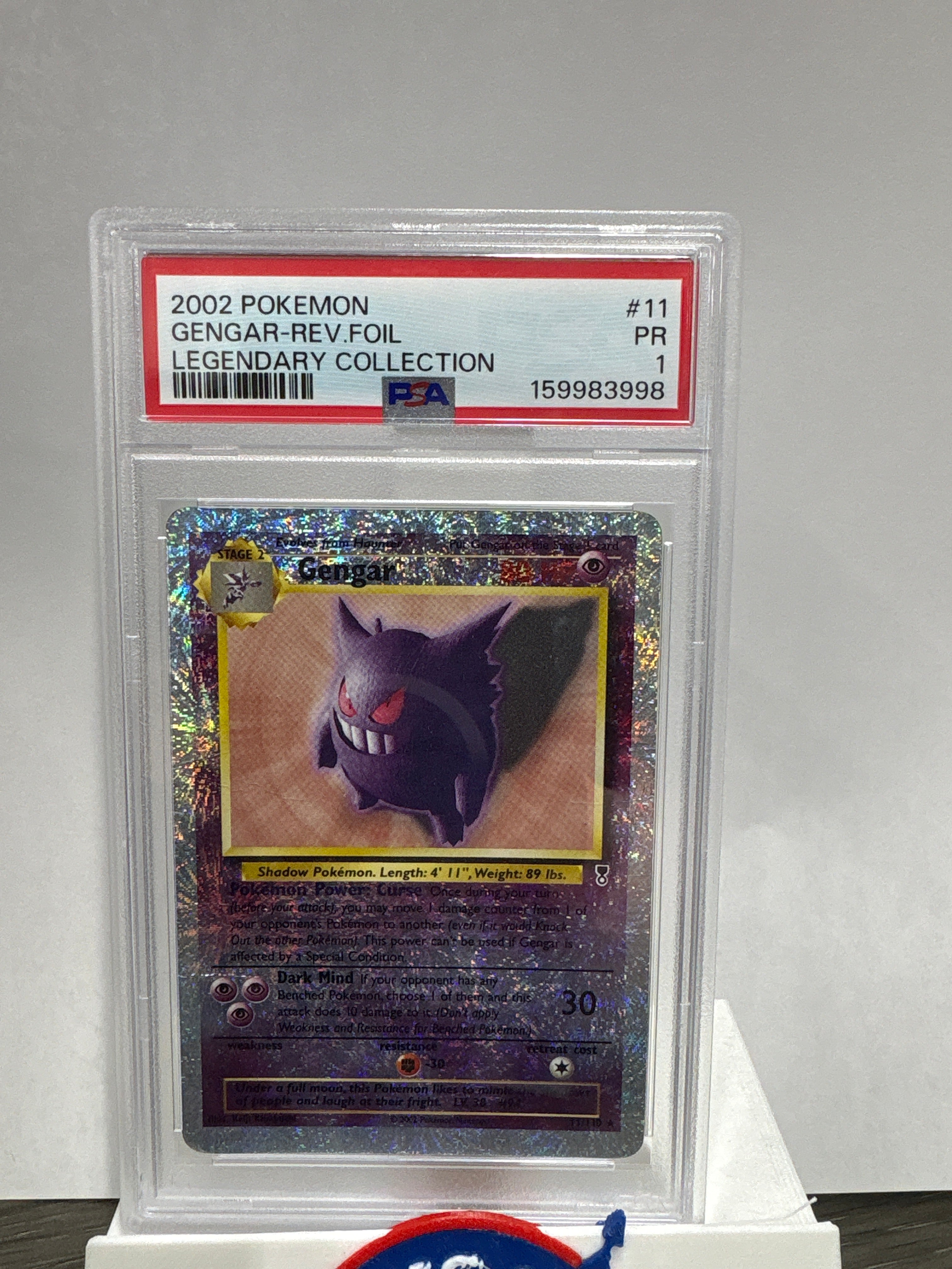 2002 Pokemon Legendary Collection Gengar Reverse Holo 11 PSA 1