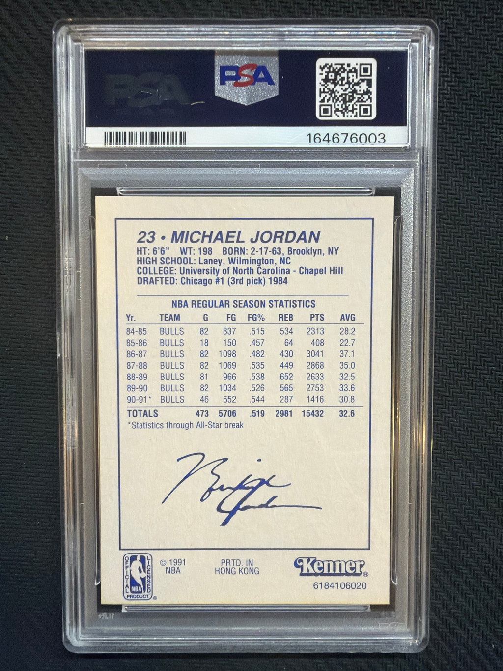 1991 Kenner Michael Jordan Starting lineup Jumping PSA 7 Bulls