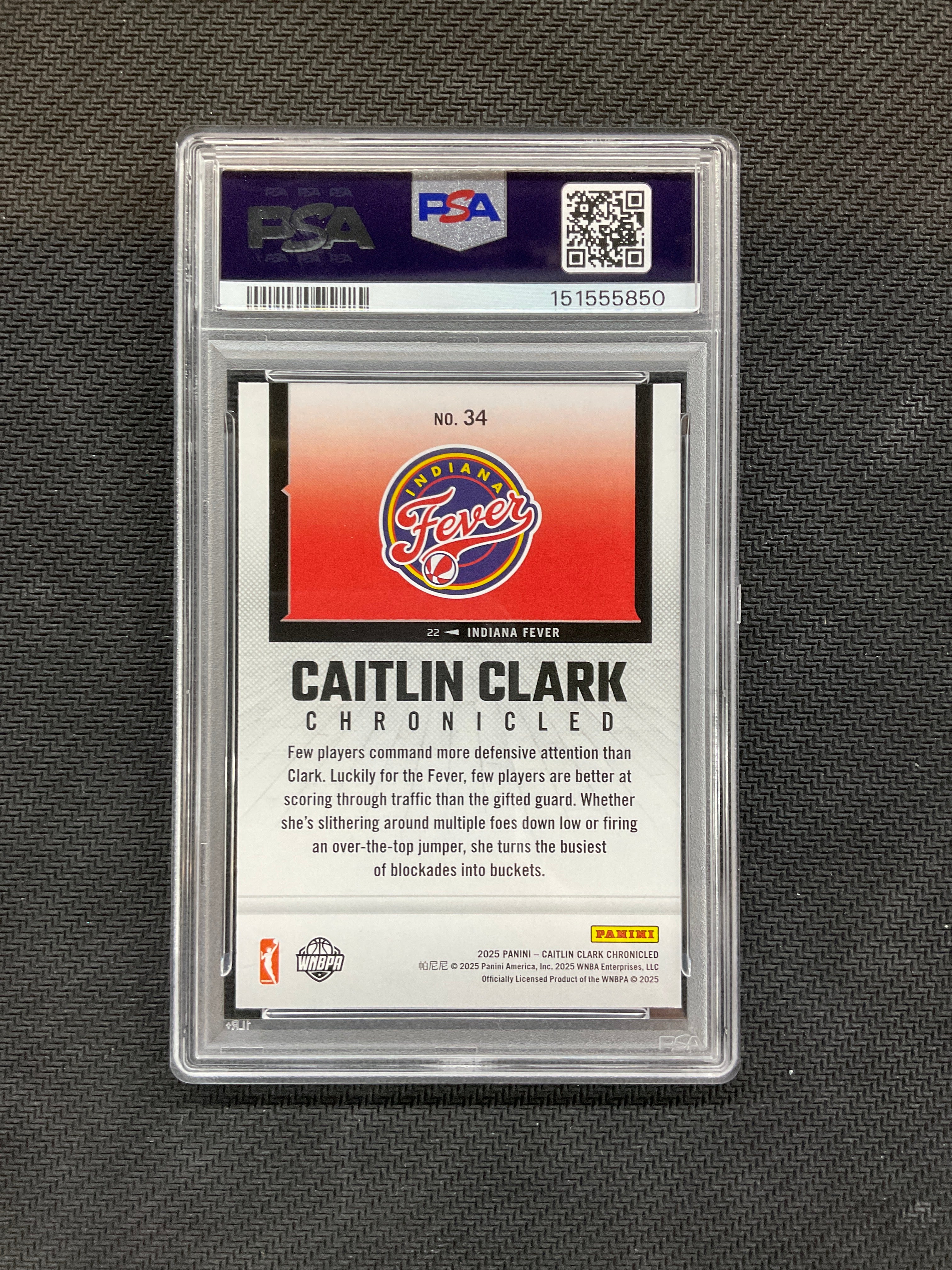 2025 Panini Caitlin Clark Chronicles  #34 Motors PSA 8 850