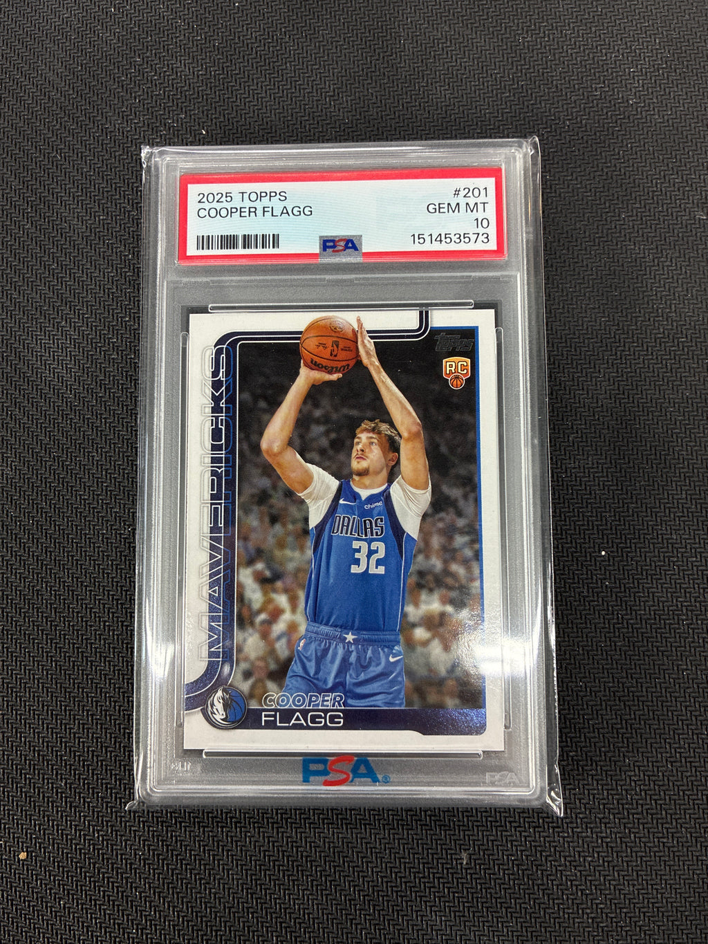 2025 Topps NBA Cooper Flagg Rookie PSA 10 Mavericks