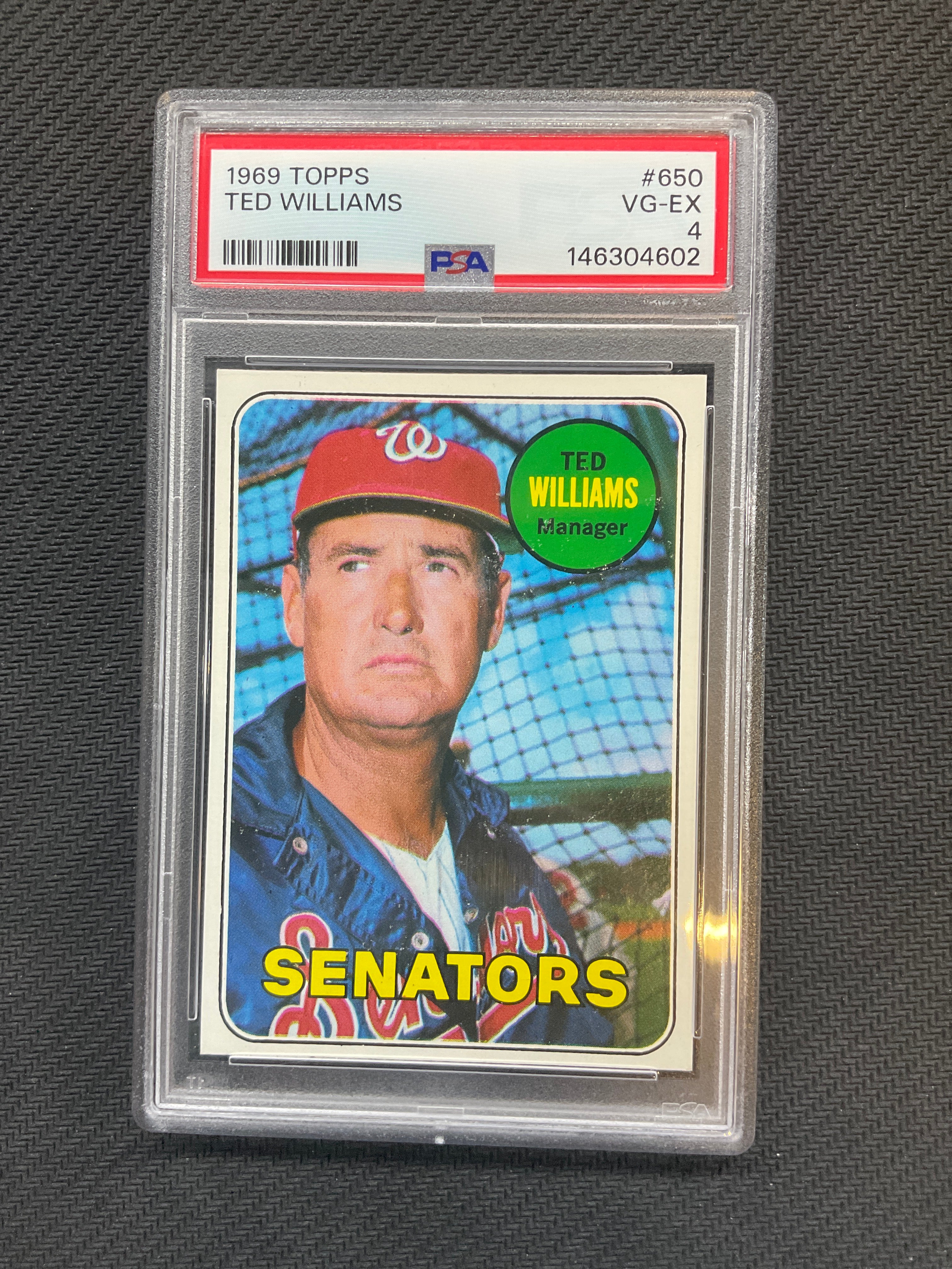 1969 Topps Ted Williams #650 PSA 4