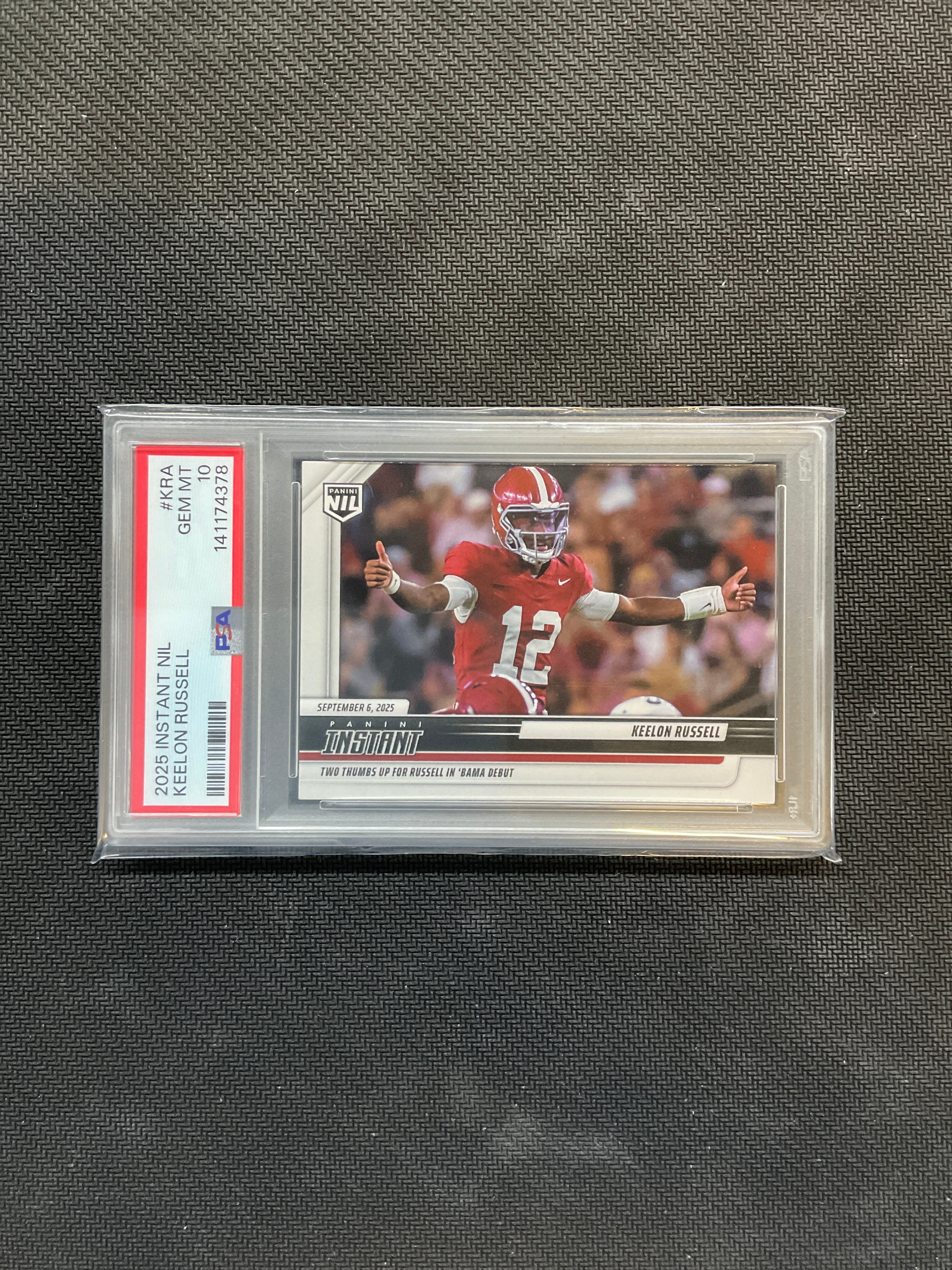 2025 Panini Instant NIL Keelon Russell Rookie PSA 10 Alabama 378