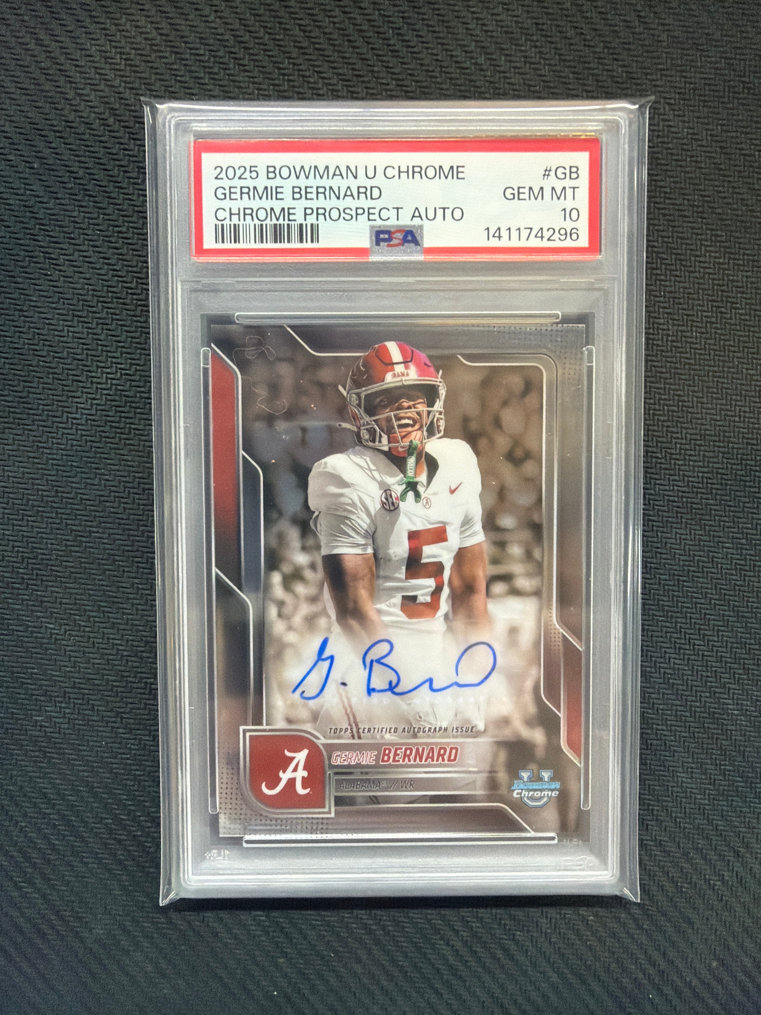 2025 Bowman U Chrome Germie Bernard Auto PSA 10 Alabama