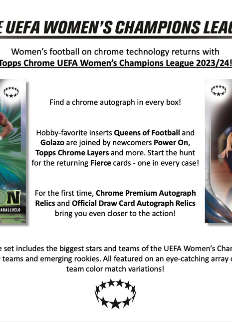TOPPS CHROME UEFA WOMEN’S CHAMPIONS LEAGUE 2023/24