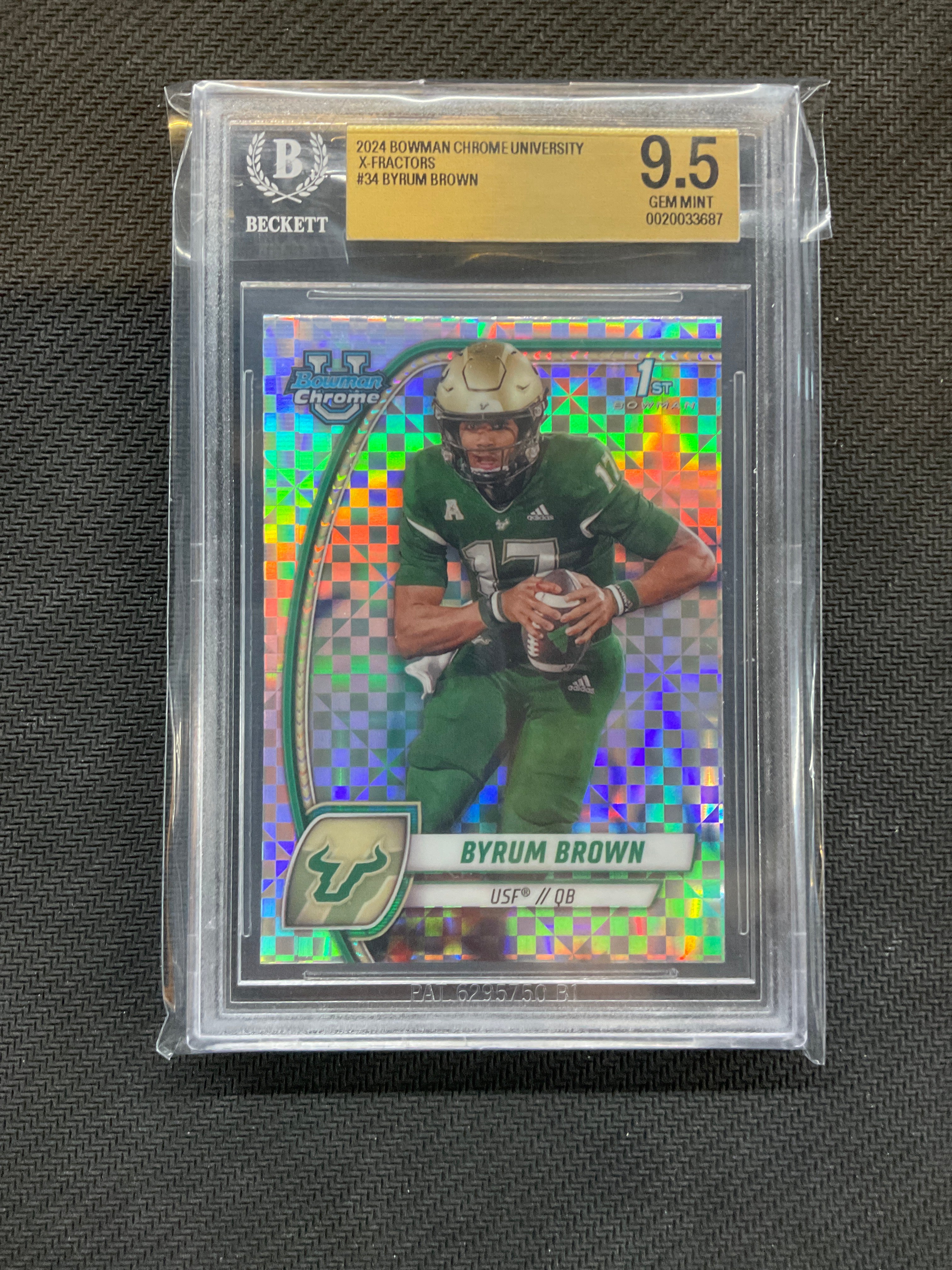 2024 Bowman U Byrum Brown Xfractor Rookie BGS 9.5 Auburn