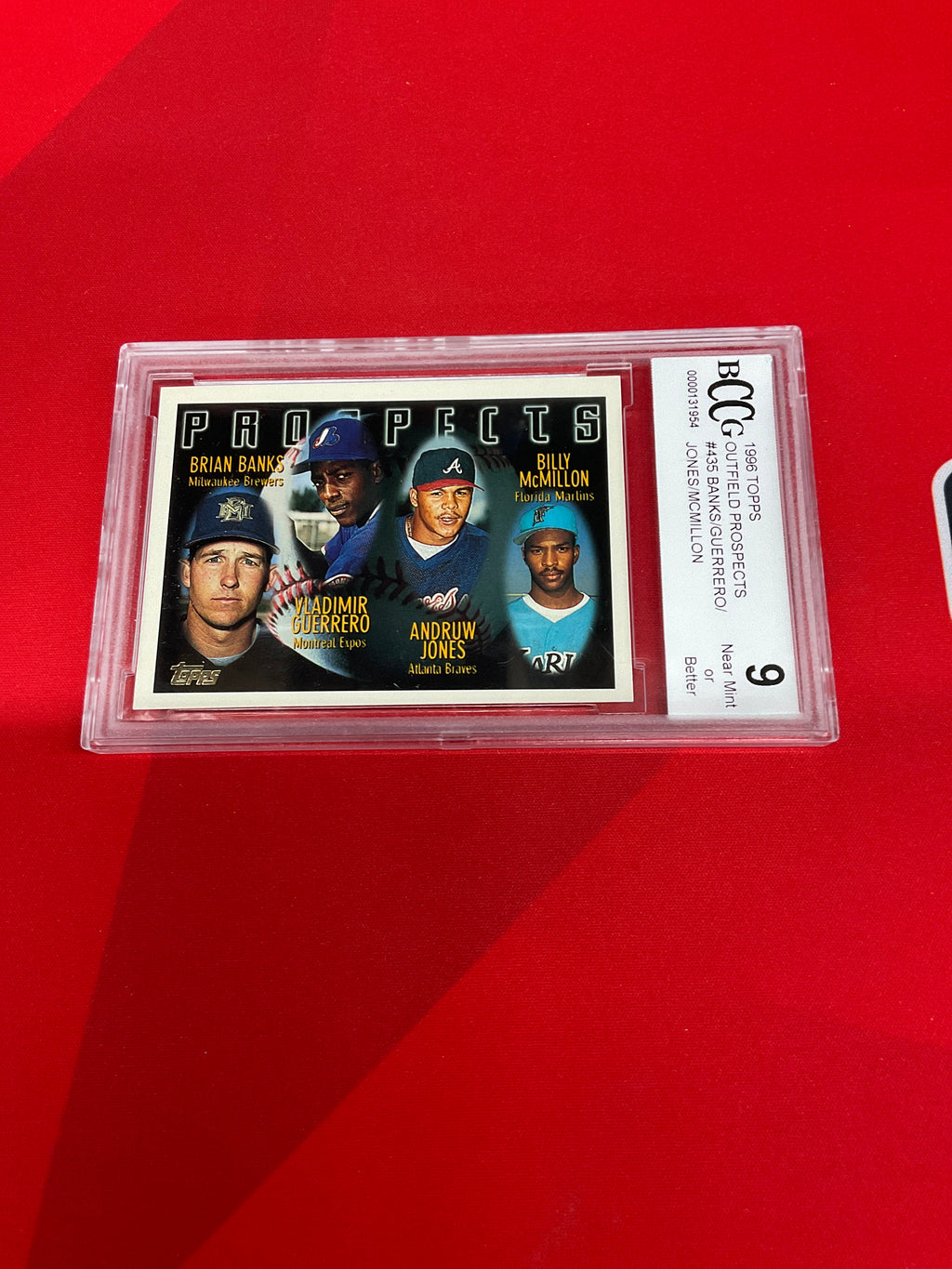 1996 Topps Guerrero, Jones, Banks, Mcmillon BCCG 9