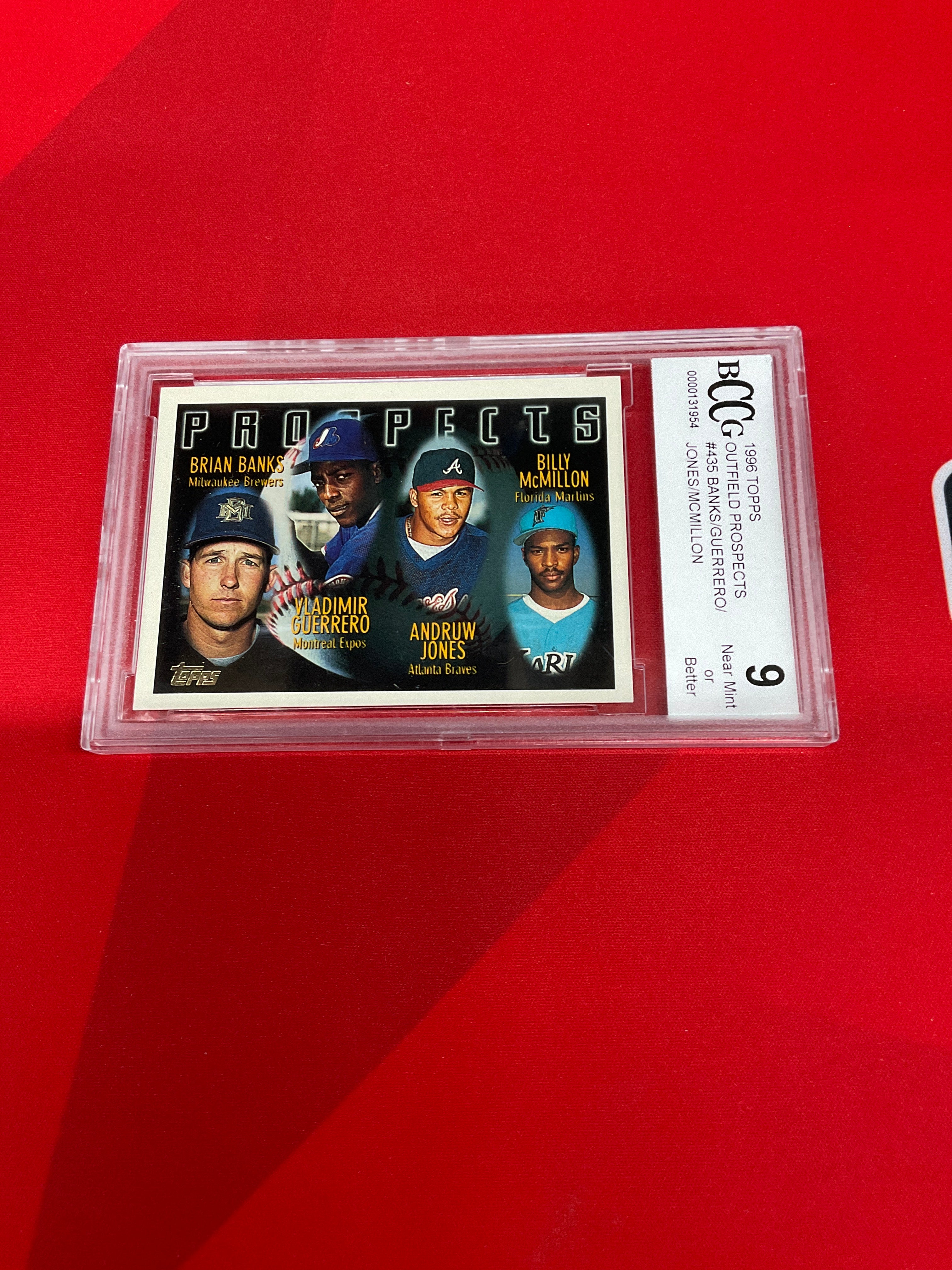 1996 Topps Guerrero, Jones, Banks, Mcmillon BCCG 9