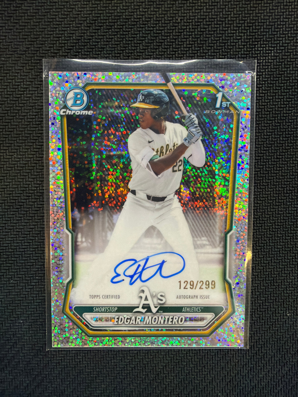 2026 Bowman Chrome Edgar Montero Speckle 1st Auto /299
