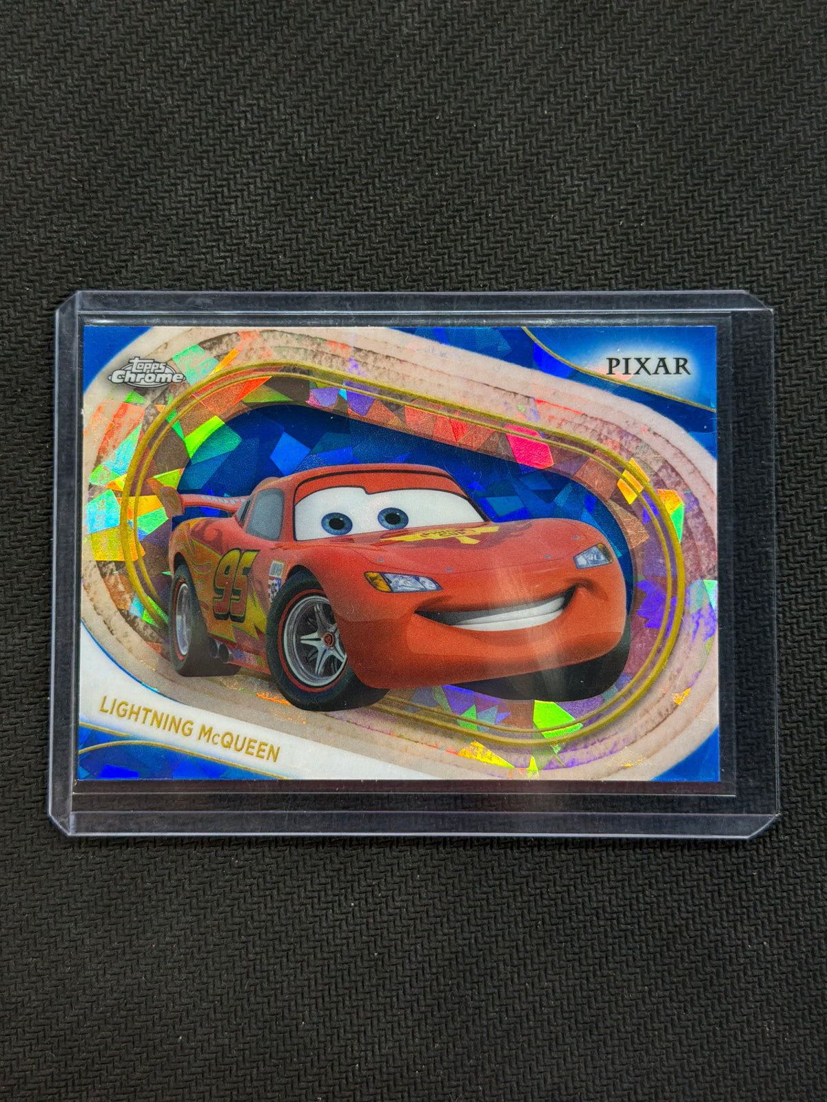 2025 Topps Chrome Disney Sapphire Lightning Mcqueen #50 Cars