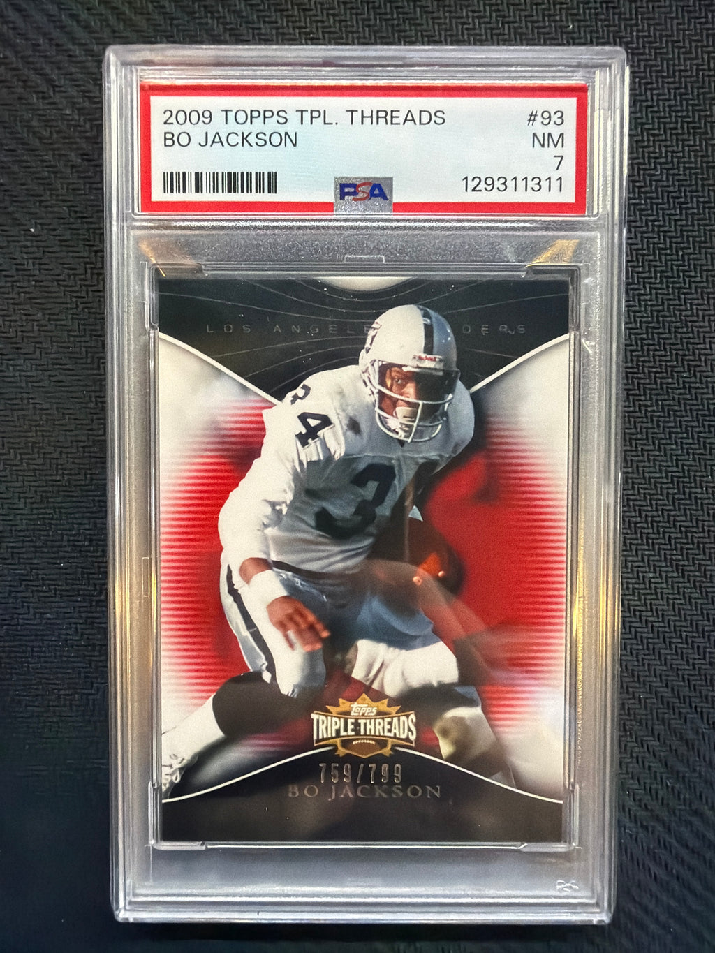 2009 Topps Triple Threads Bo Jackson #93 /799 PSA 7 Raiders