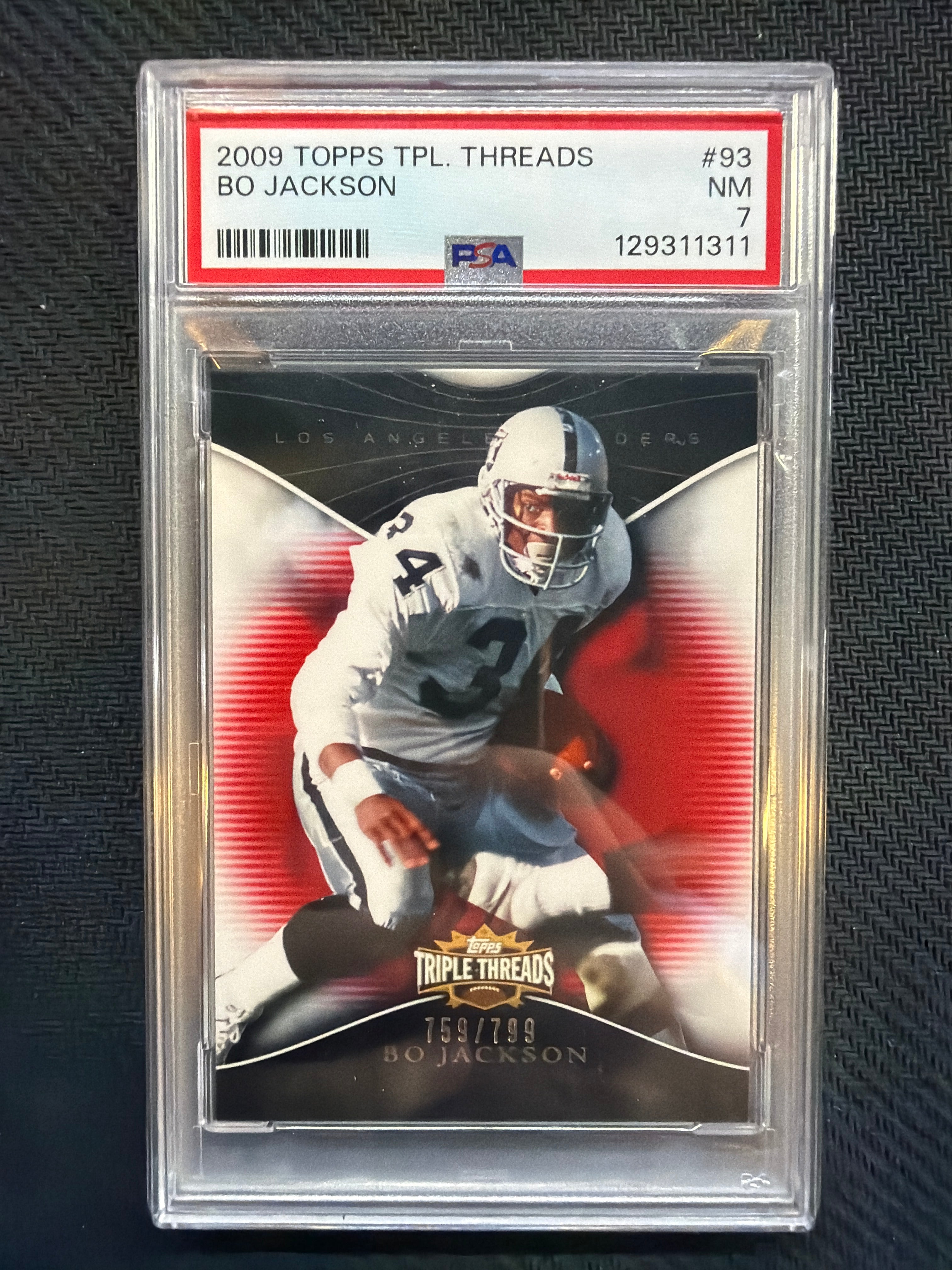 2009 Topps Triple Threads Bo Jackson #93 /799 PSA 7 Raiders