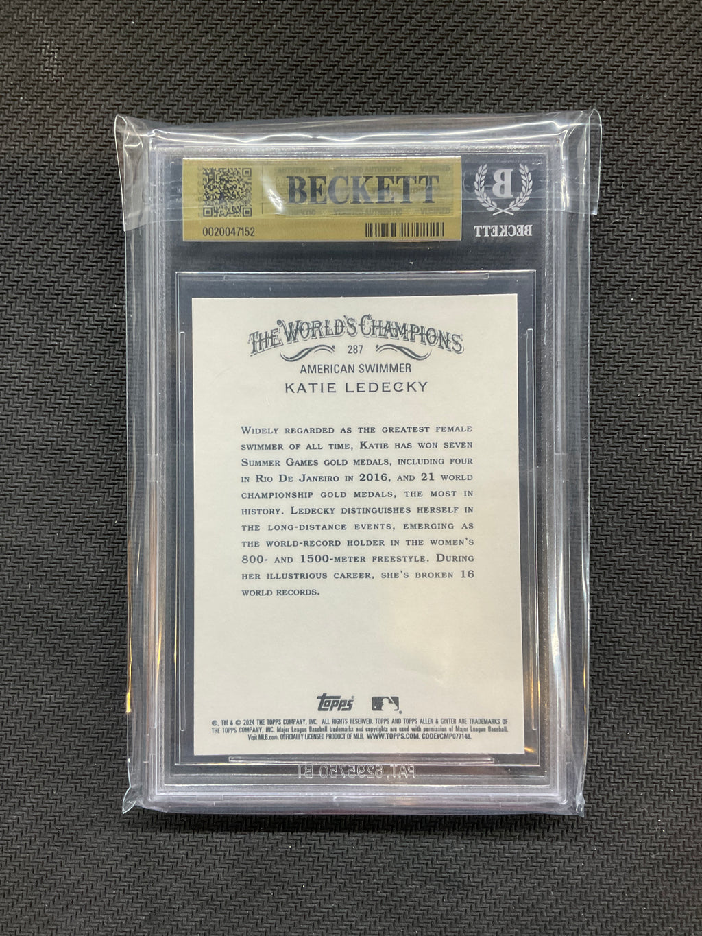 2024 Topps Allen & Ginter Katie Ledecky BGS 9.5