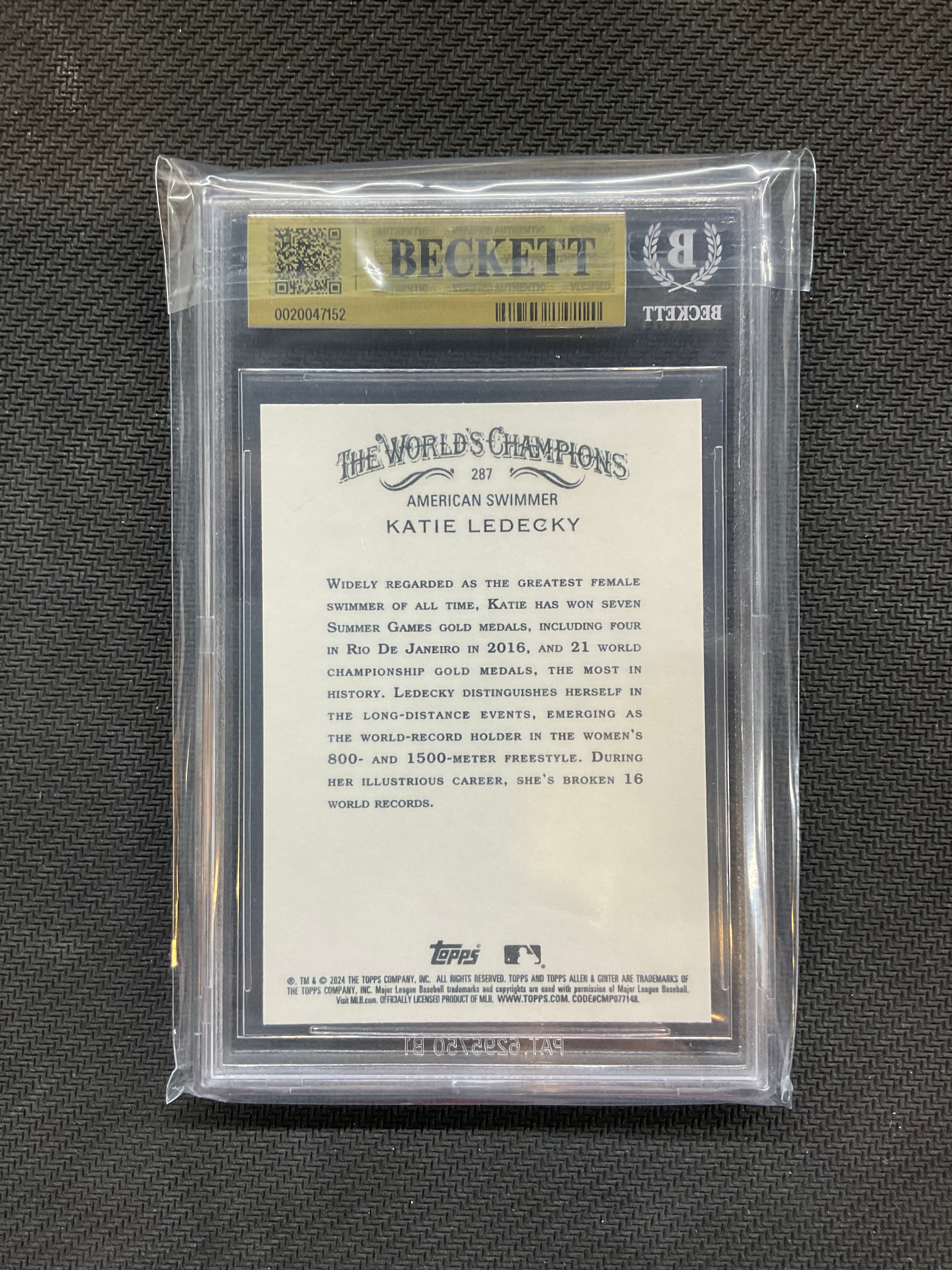 2024 Topps Allen & Ginter Katie Ledecky BGS 9.5