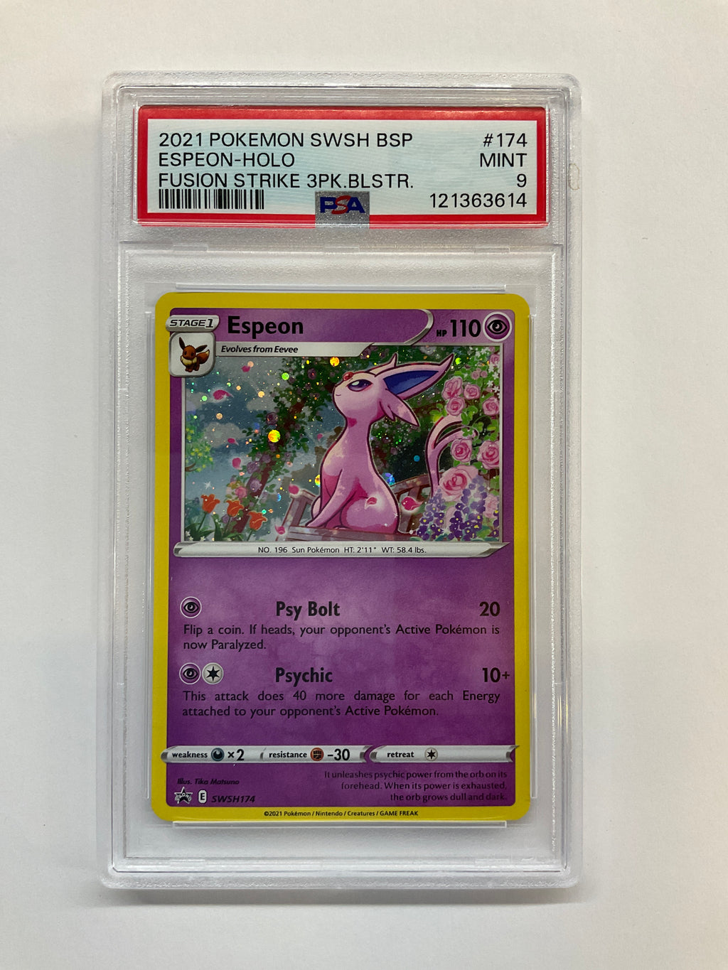 2021 Espeon Holo SWSH174 PSA 9