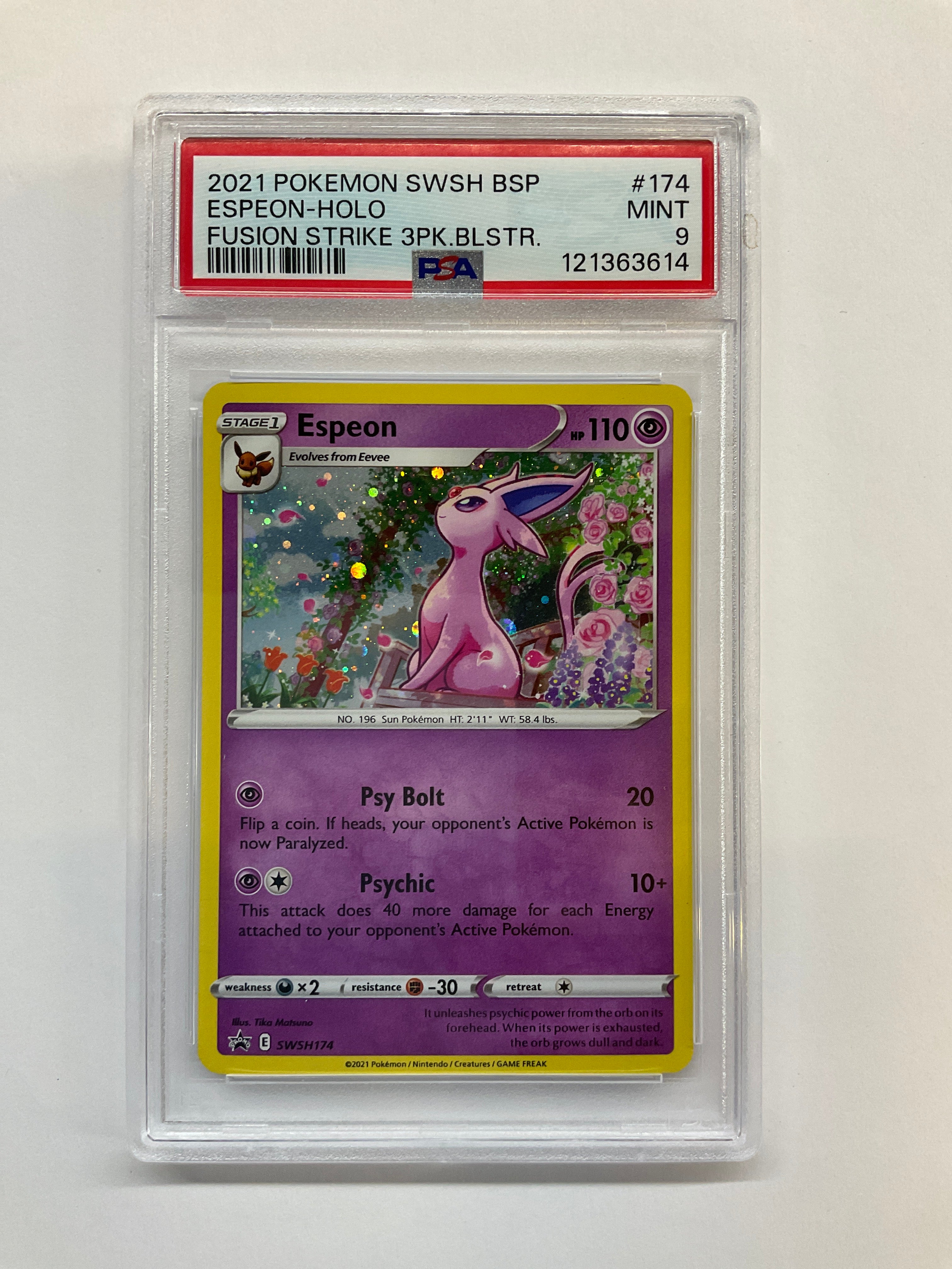 2021 Espeon Holo SWSH174 PSA 9