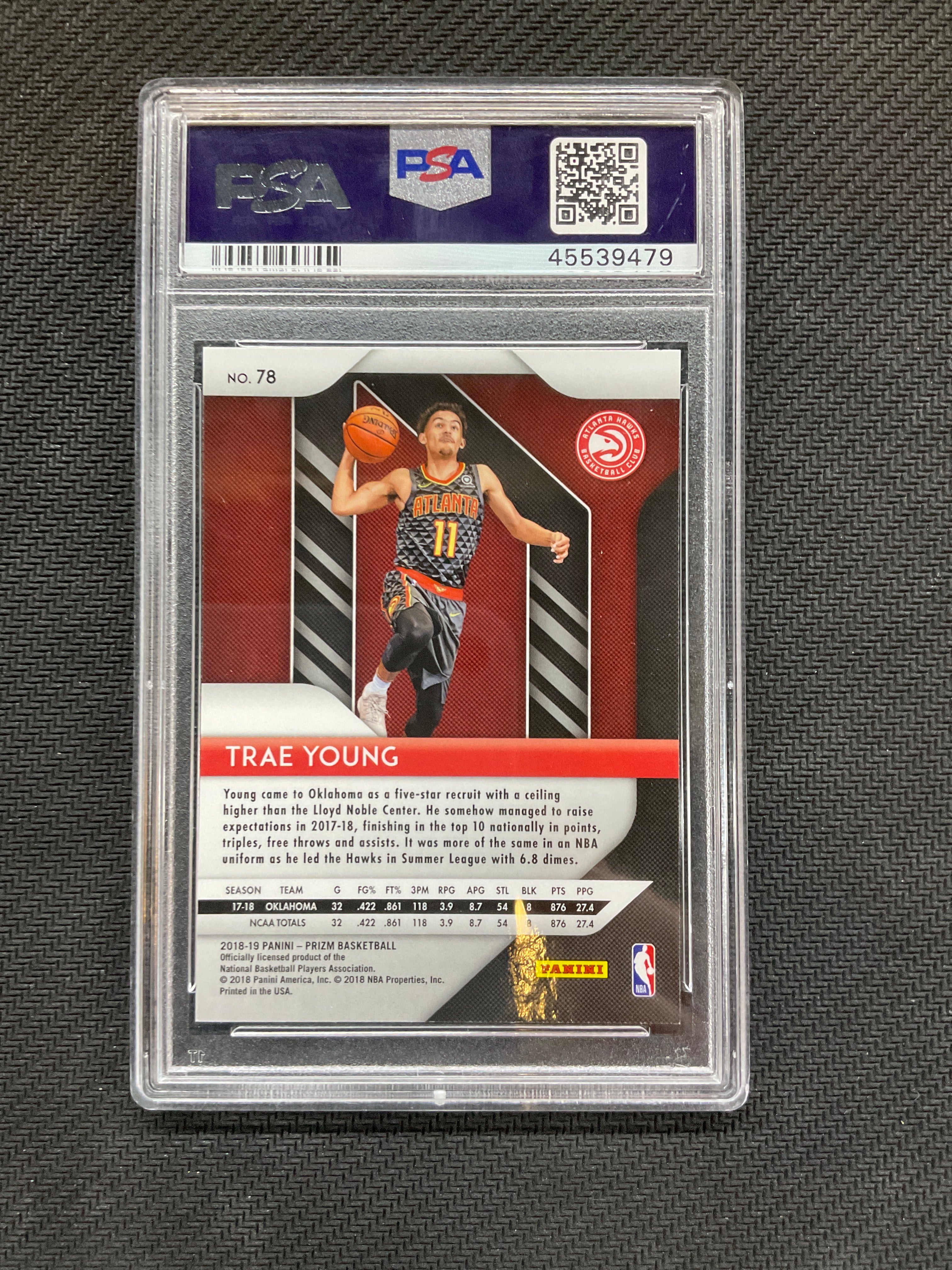 2018 Panini Prizm Trae Young #78 Rookie PSA 10 479