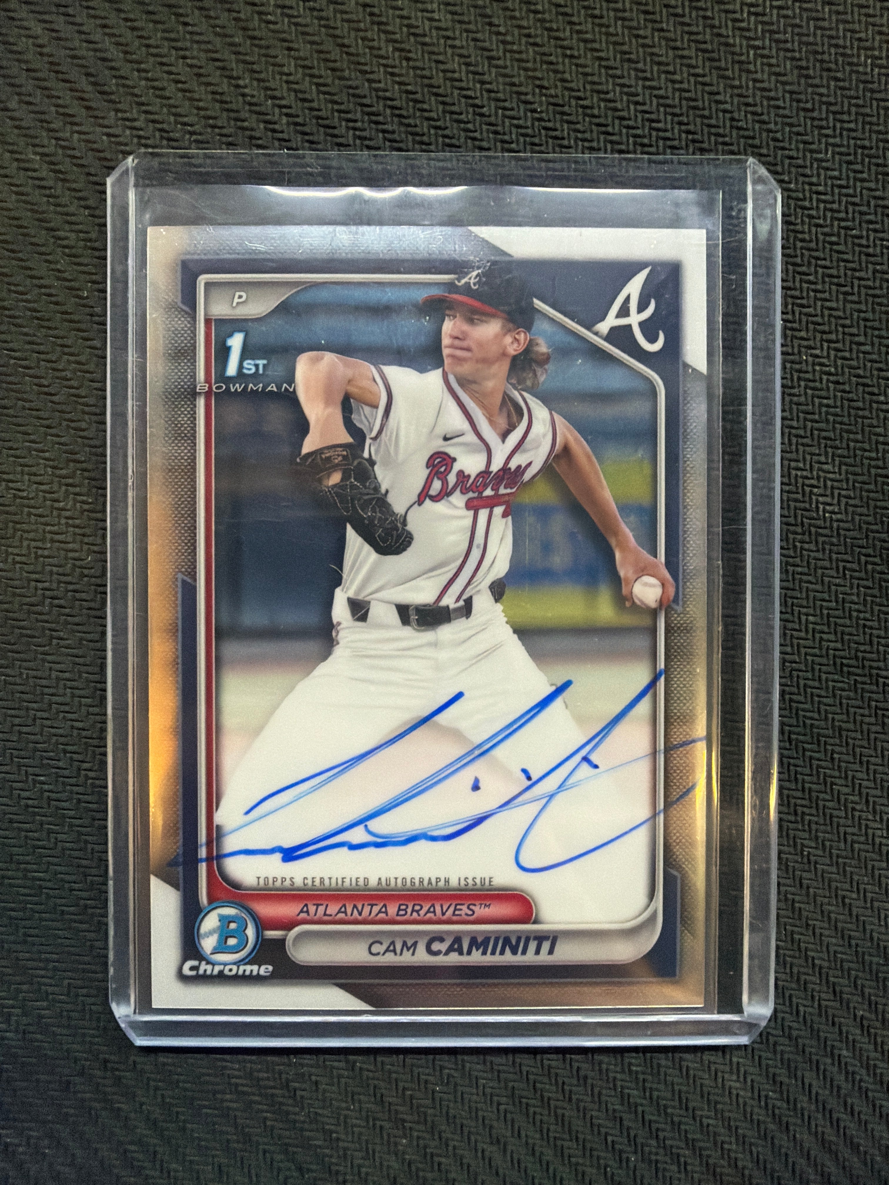 2024 Bowman Chrome Cam Caminiti 1st Auto Braves