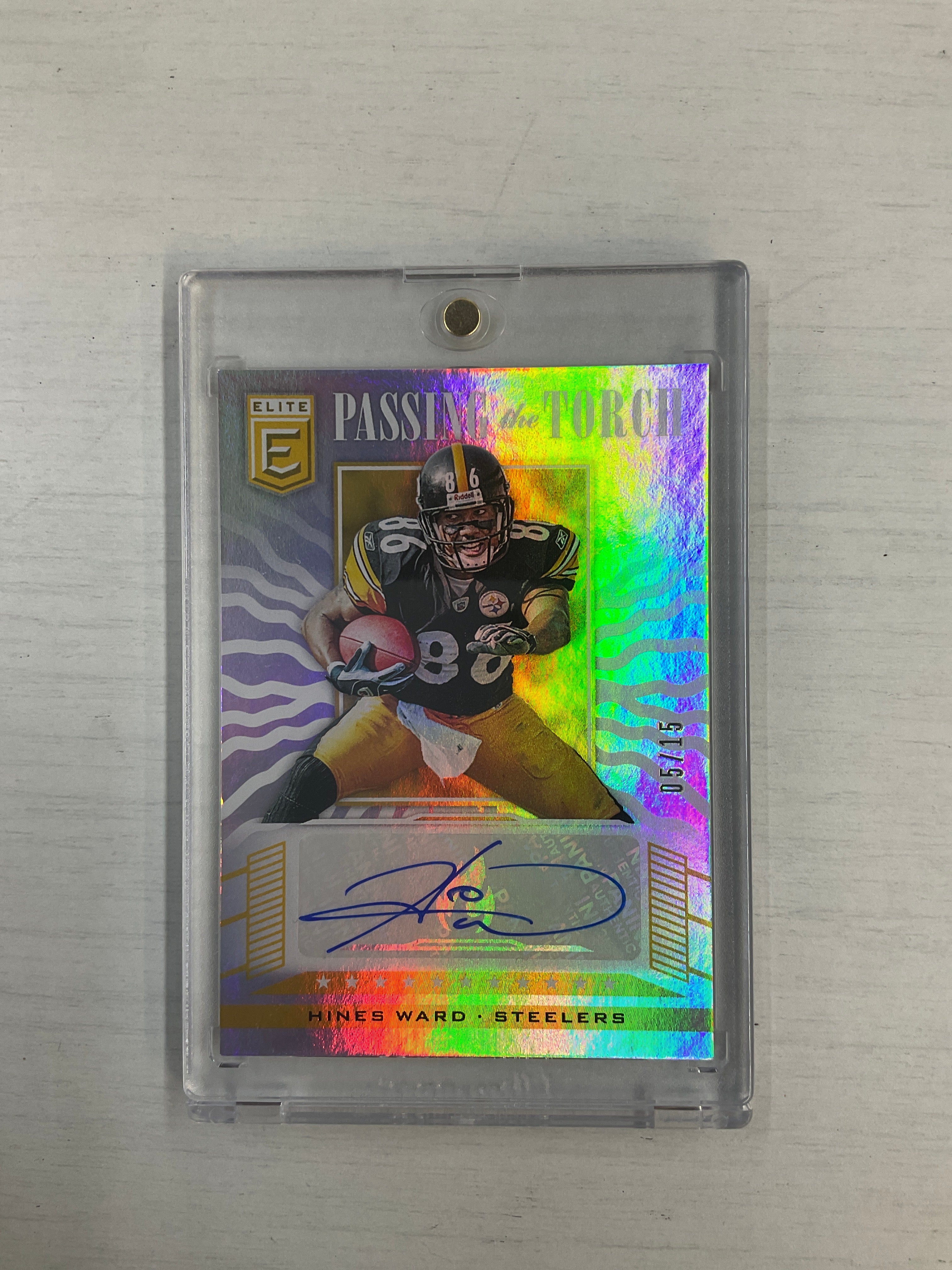 2019 Donruss Elite Hines Ward Juju Smith Passing The Torch Auto /15