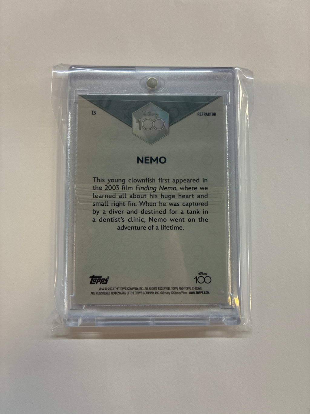 2023 Topps Chrome Disney 100 Nemo Refractor