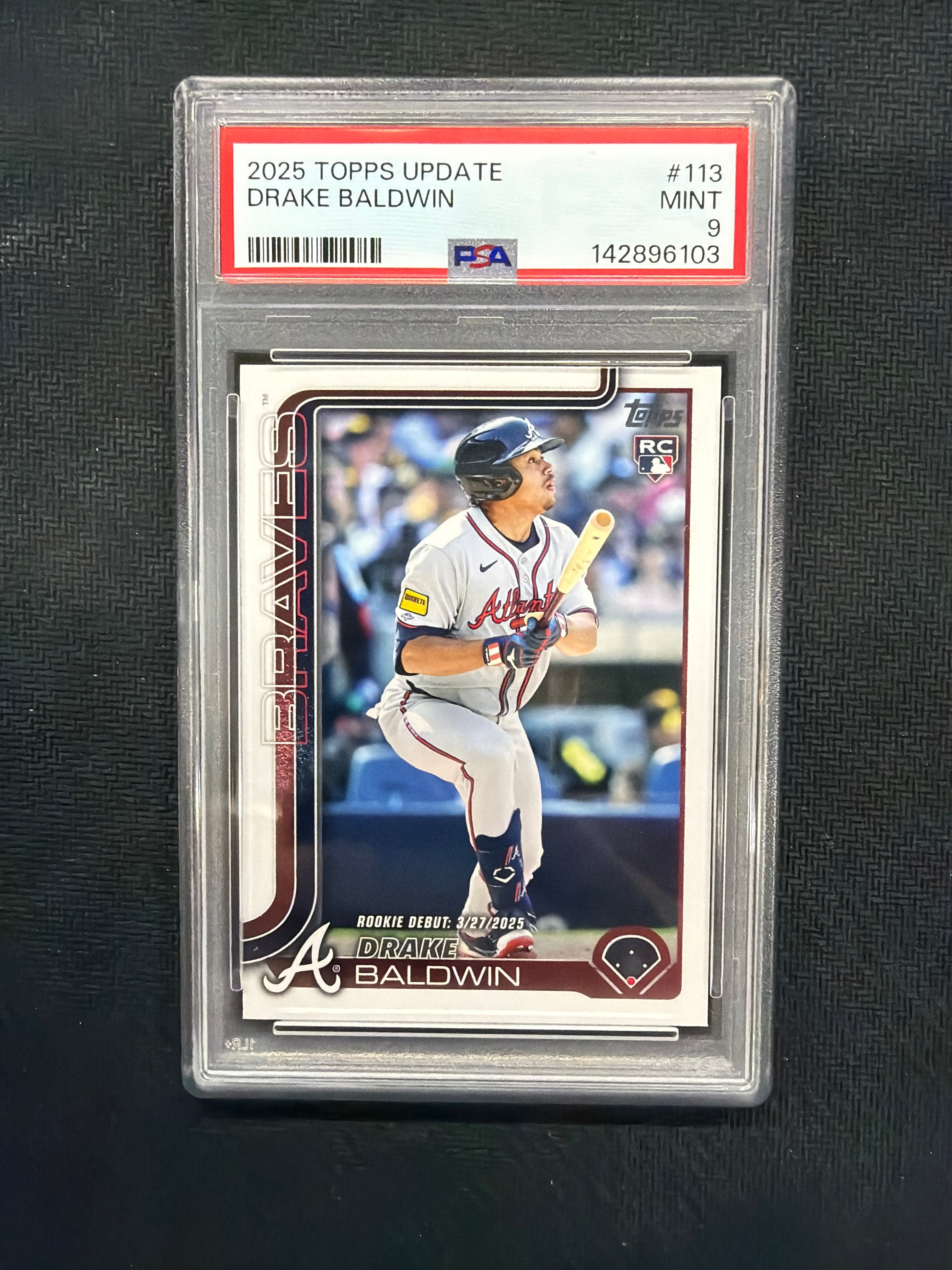 2025 Topps Update Drake Baldwin Rookie PSA 9 6103