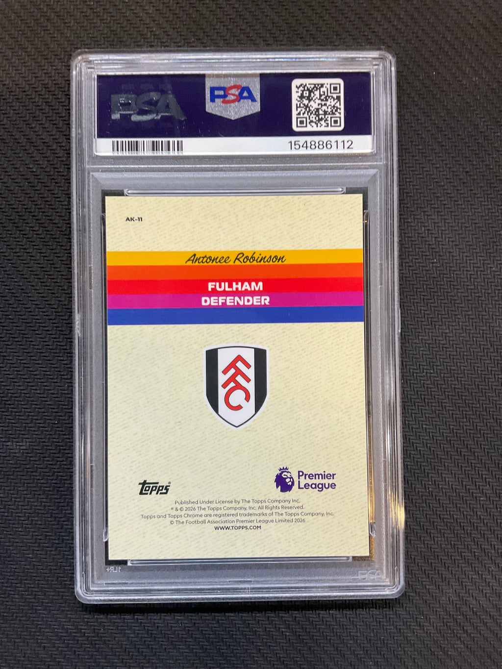 2025 Topps Chrome Premier League Antonee Robinson Alive And Kicking PSA 10