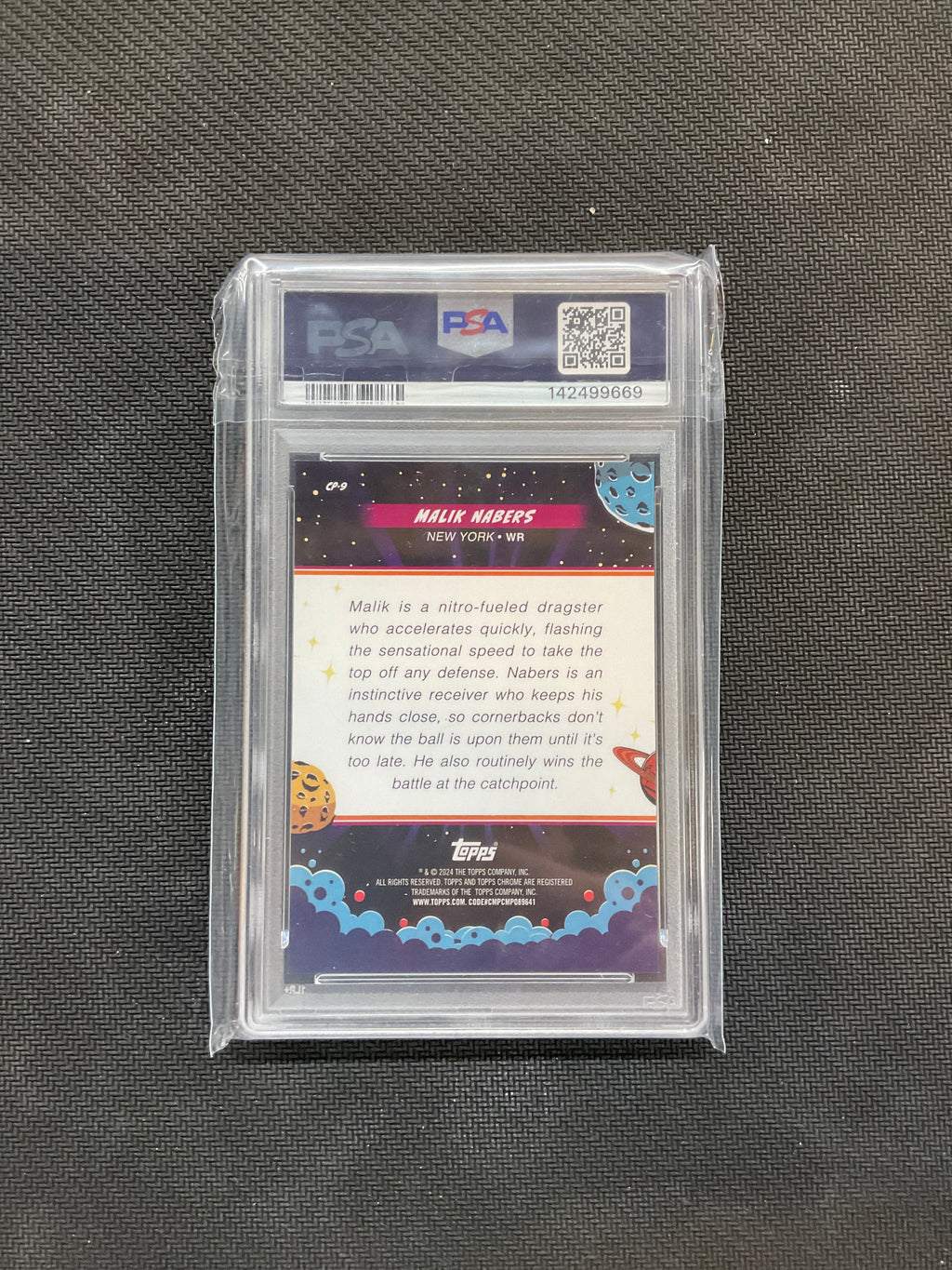2024 Topps Chrome Cosmic Malik Nabers Cos-Play PSA 10 Case hit Rookie