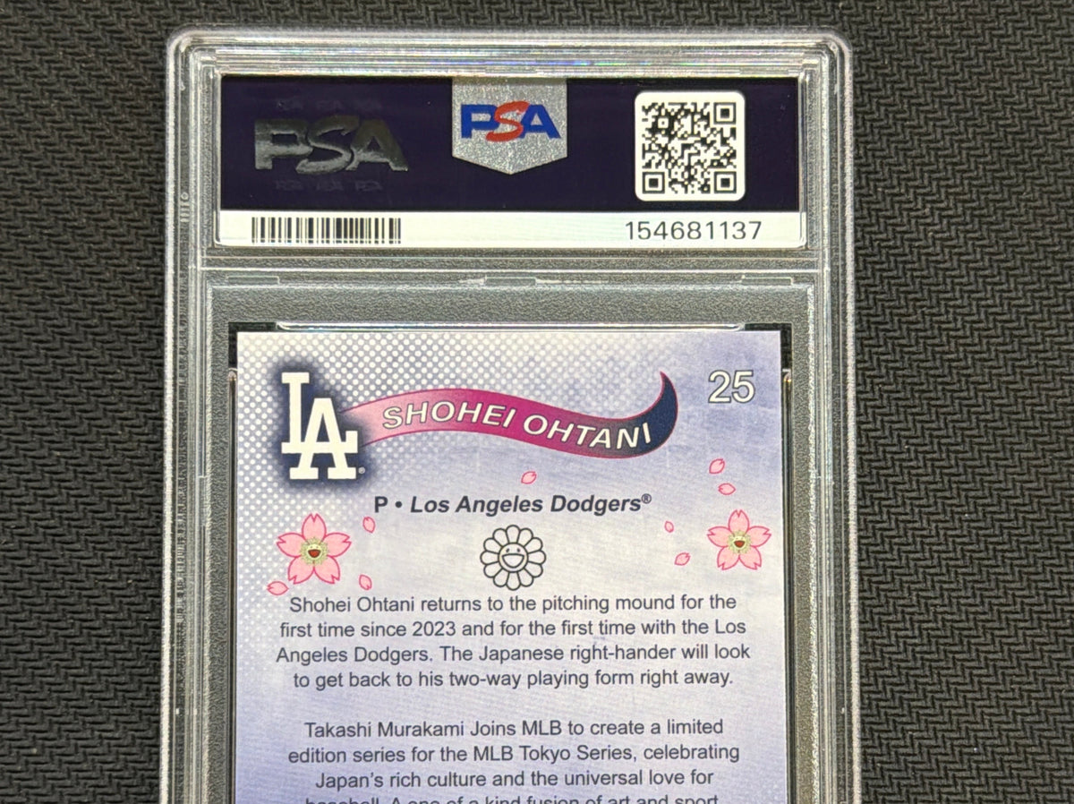 2025 Topps Murakami Shohei Ohtani Tokyo Series #25 PSA 10 137 Pitching Dodgers