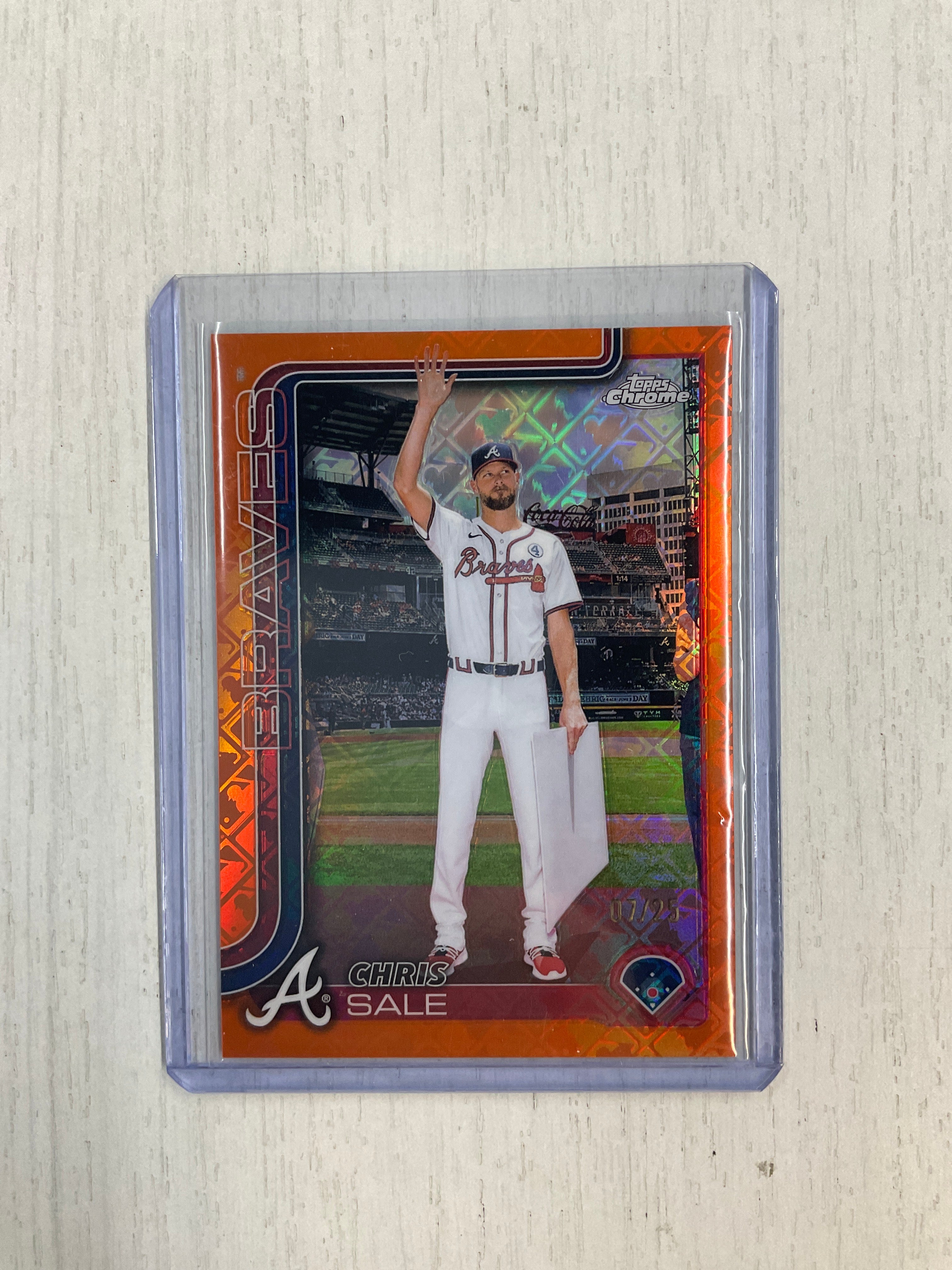 2025 Topps Chrome Logofractor Chris Sale Orange /25 Image SP