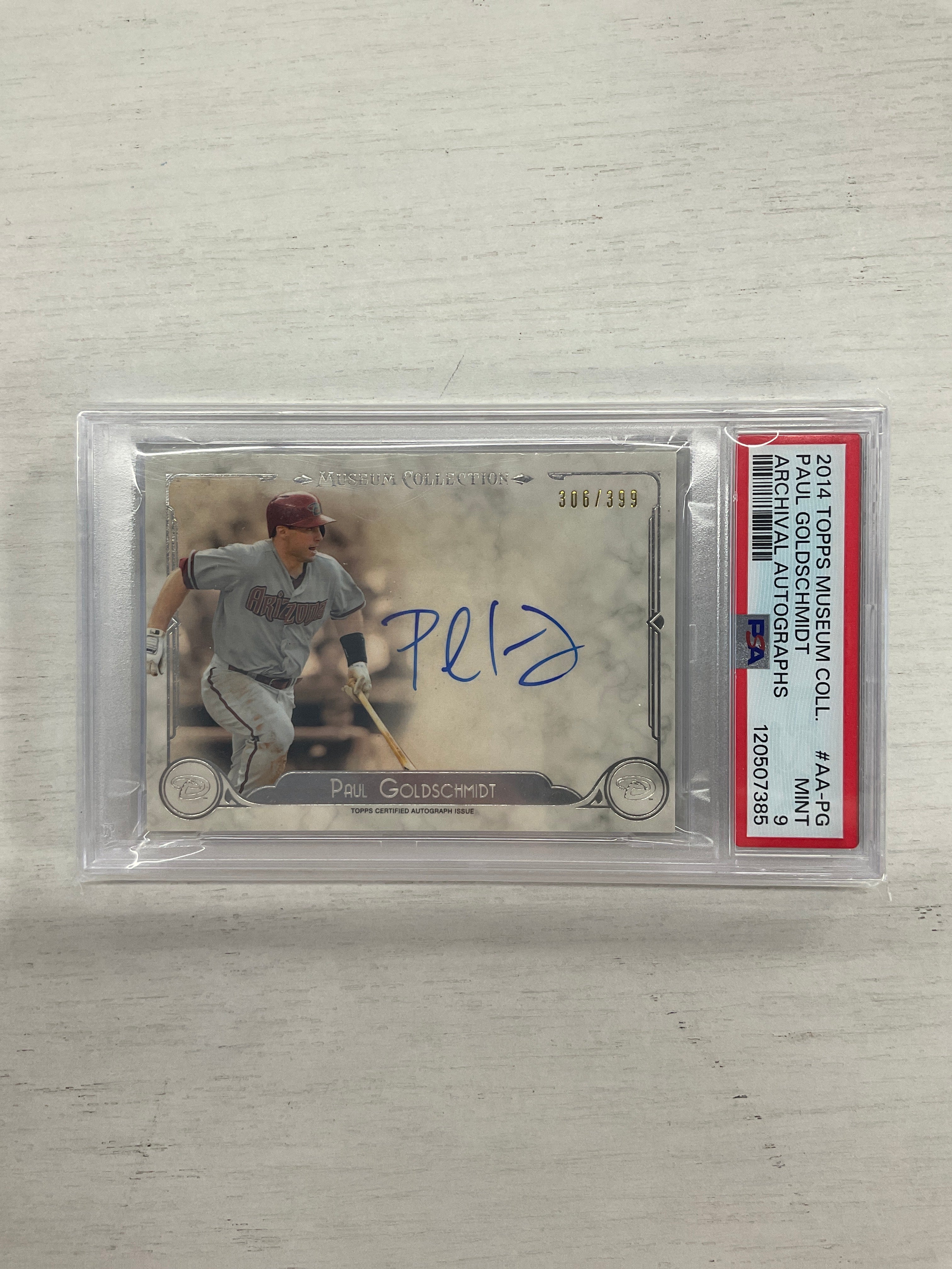 2014 Topps Museum Paul Goldschmidt Auto /399 PSA 9