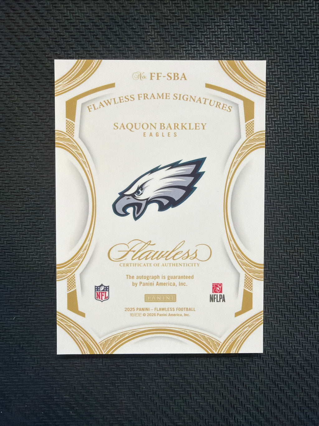 2025 Panini Flawless Saquon Barkley Auto /25 Hurdle