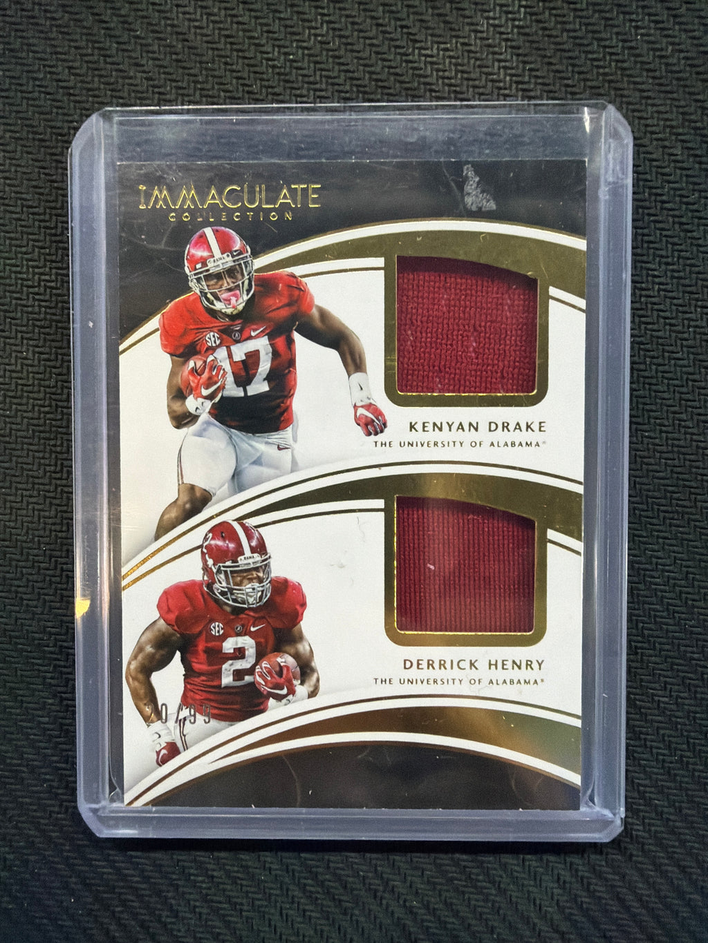 2016 Panini Immaculate Kenyan Drake Derrick Henry Dual Patch /99 Alabama