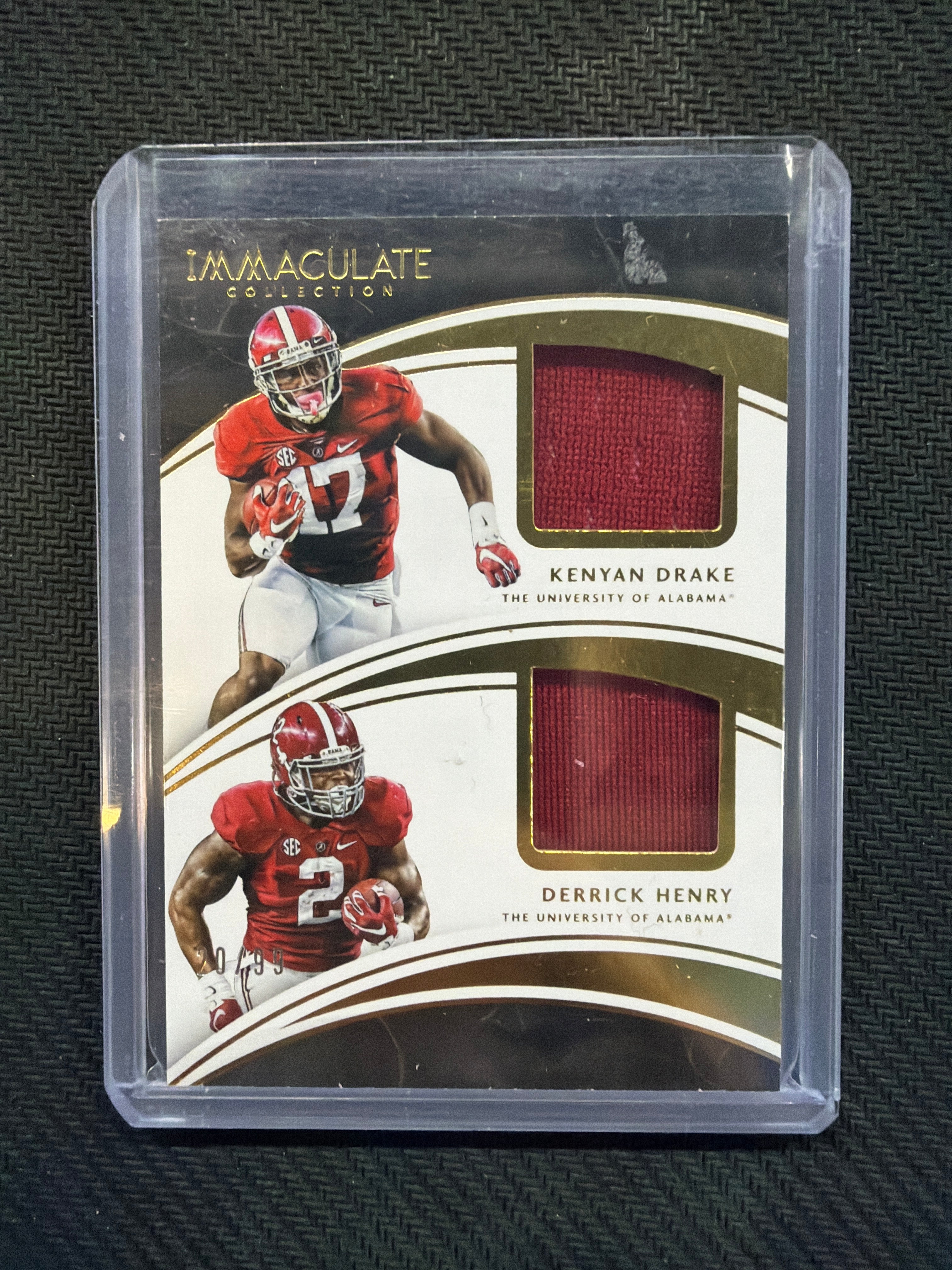 2016 Panini Immaculate Kenyan Drake Derrick Henry Dual Patch /99 Alabama