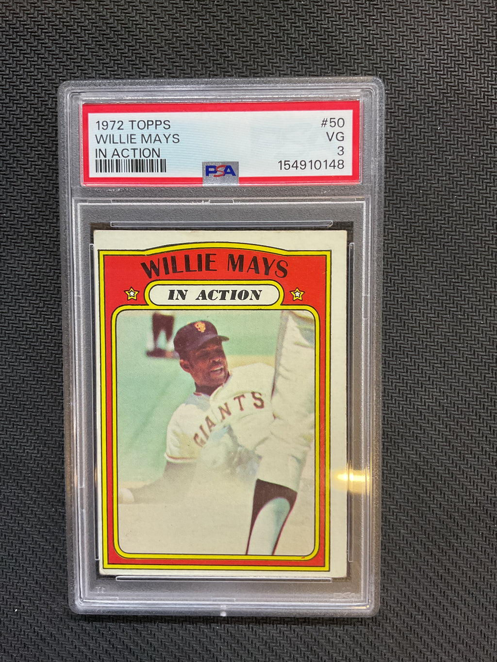 1972 Topps Willie Mays In Action #50 PSA 3 Giants 148