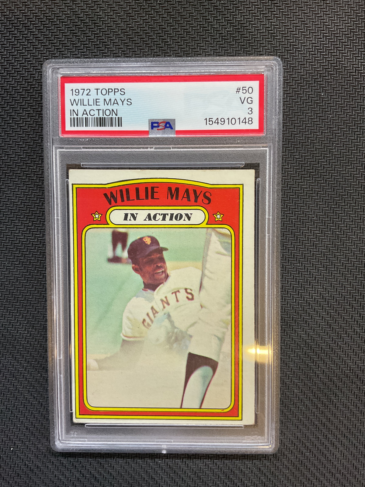 1972 Topps Willie Mays In Action #50 PSA 3 Giants 148