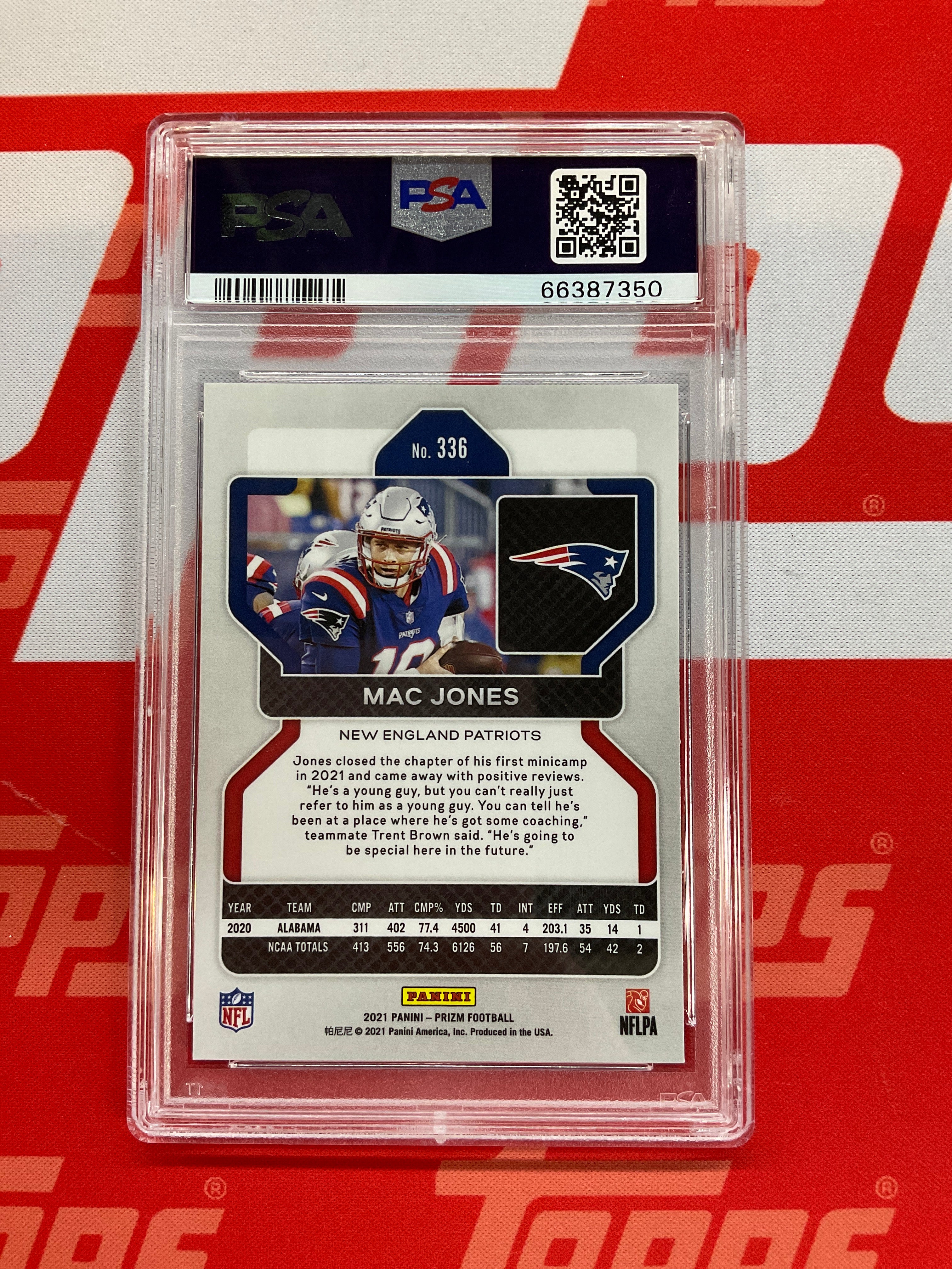 2021 Prizm #336 Mac Jones Rookie PSA 10