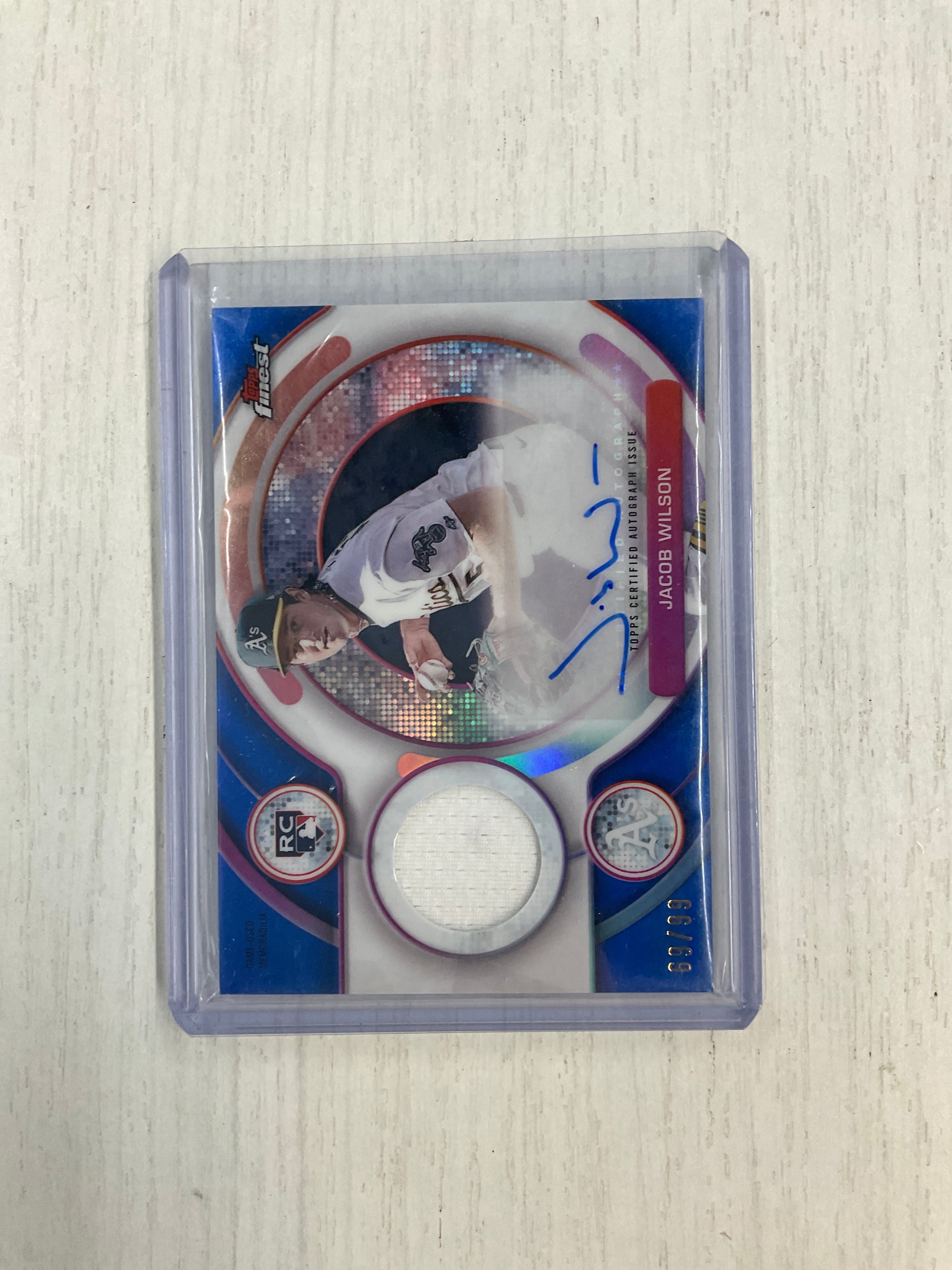 2025 Topps Finest Jacob Wilson Patch Auto Blue /99 Rookie