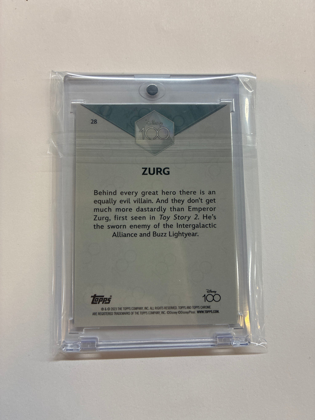 2023 Topps Chrome Disney 100 Zurg Light Blue Refractor /75