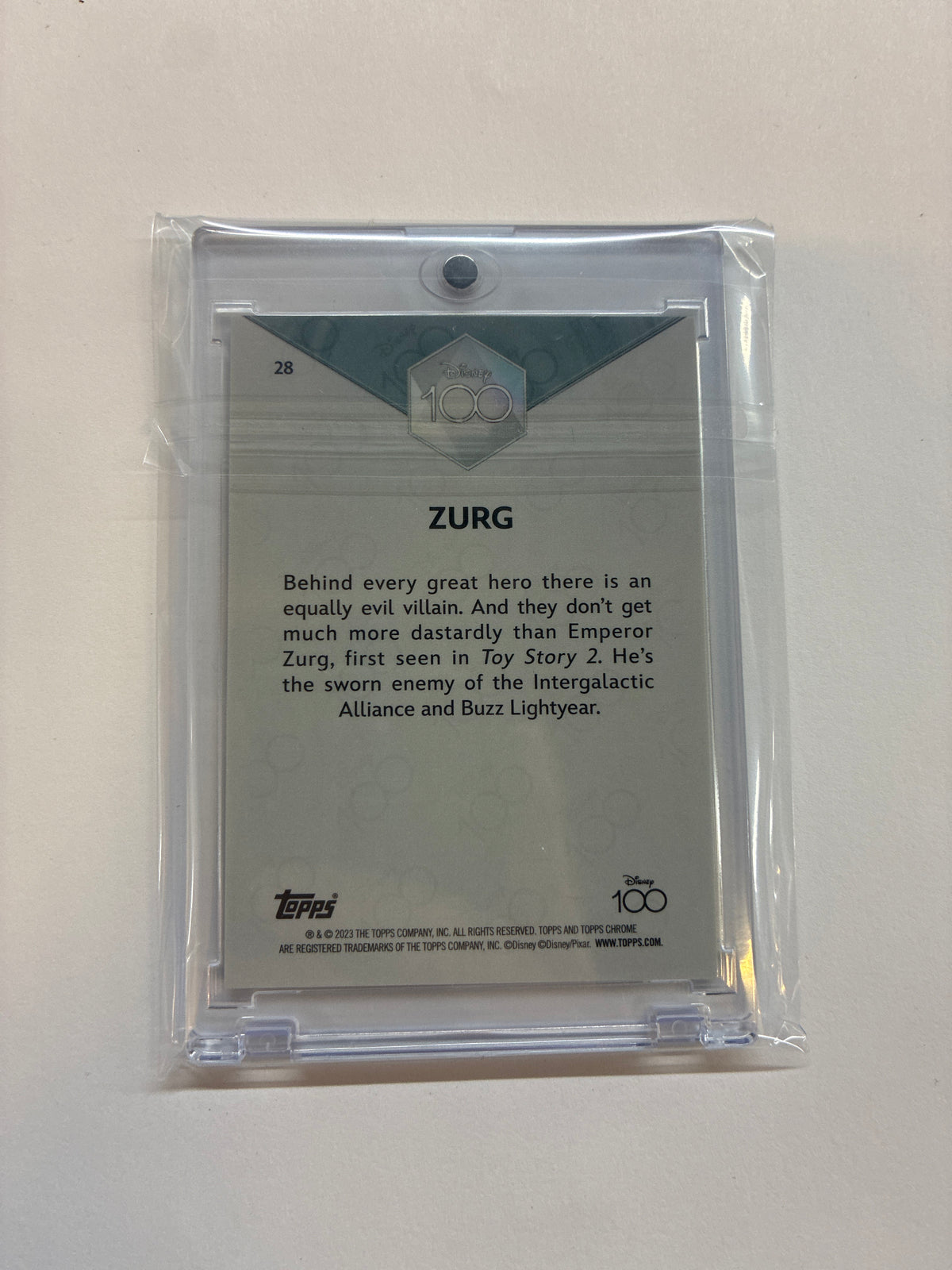 2023 Topps Chrome Disney 100 Zurg Light Blue Refractor /75