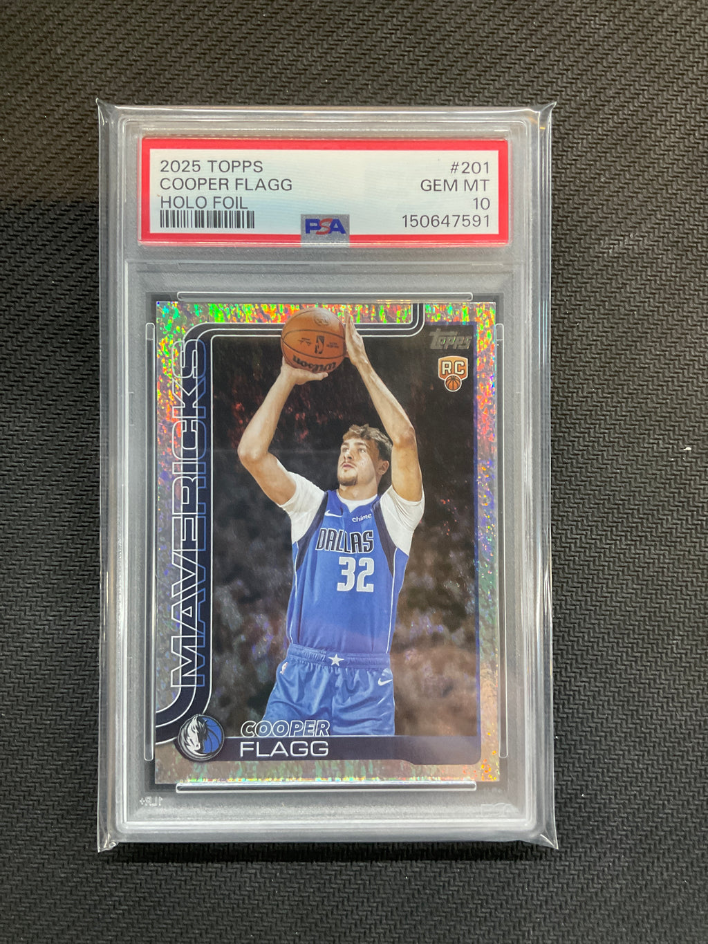2025/26 Topps Cooper Flagg Rookie Holo Foil #201 PSA 10