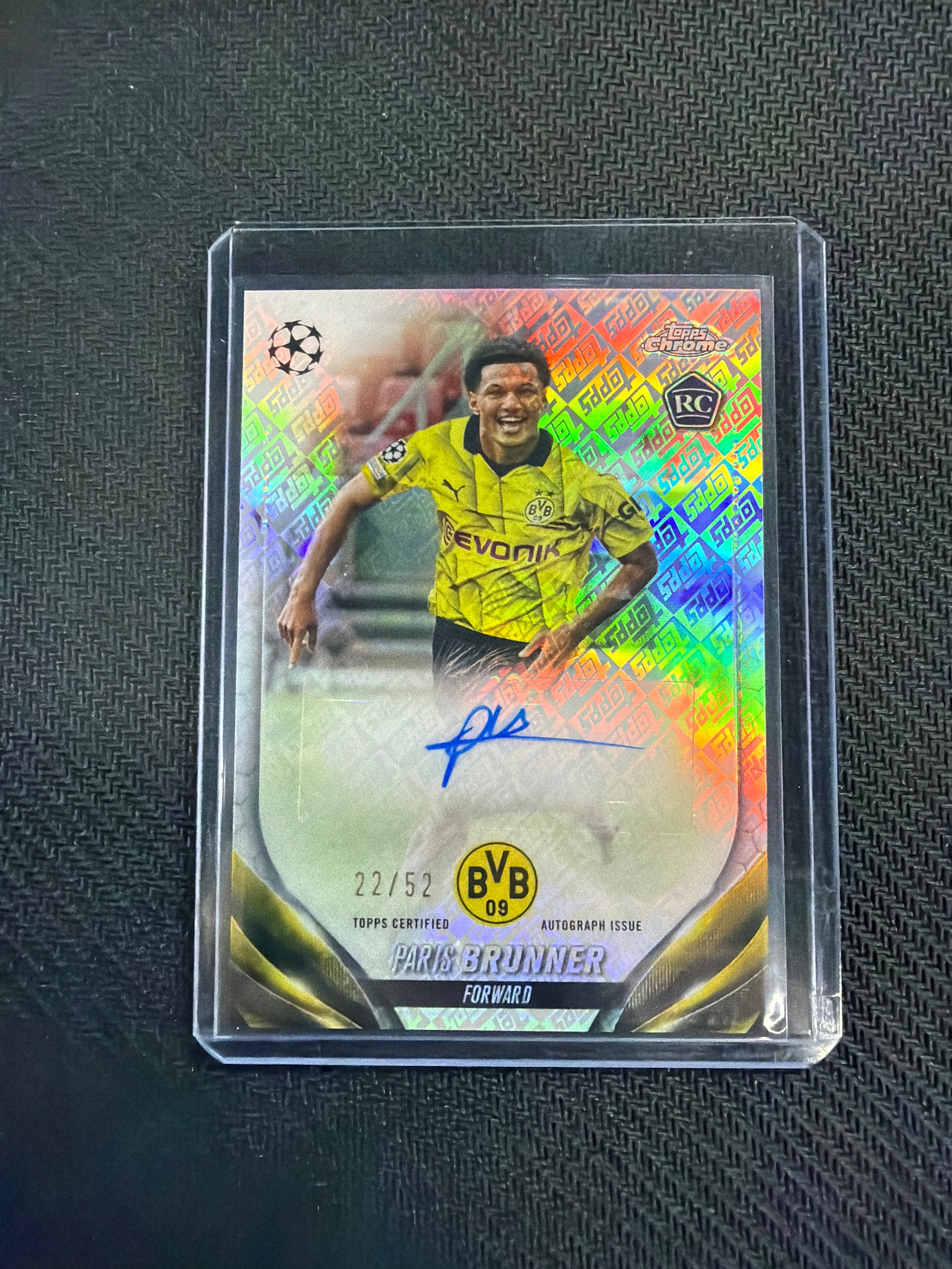2024 Topps Chrome UEFA Paris Brunner Rookie Auto Dortmund