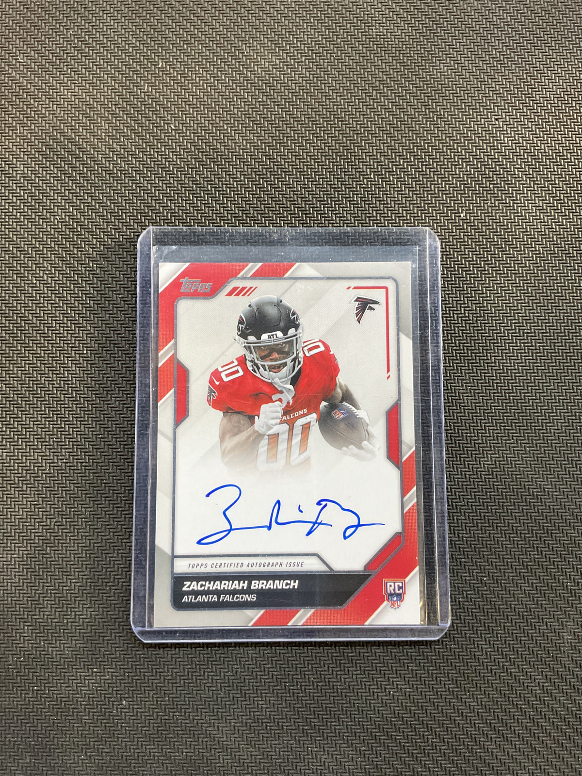 2026 Topps Flagship Football First Signatures Zachariah Branch Rookie Auto Falcons