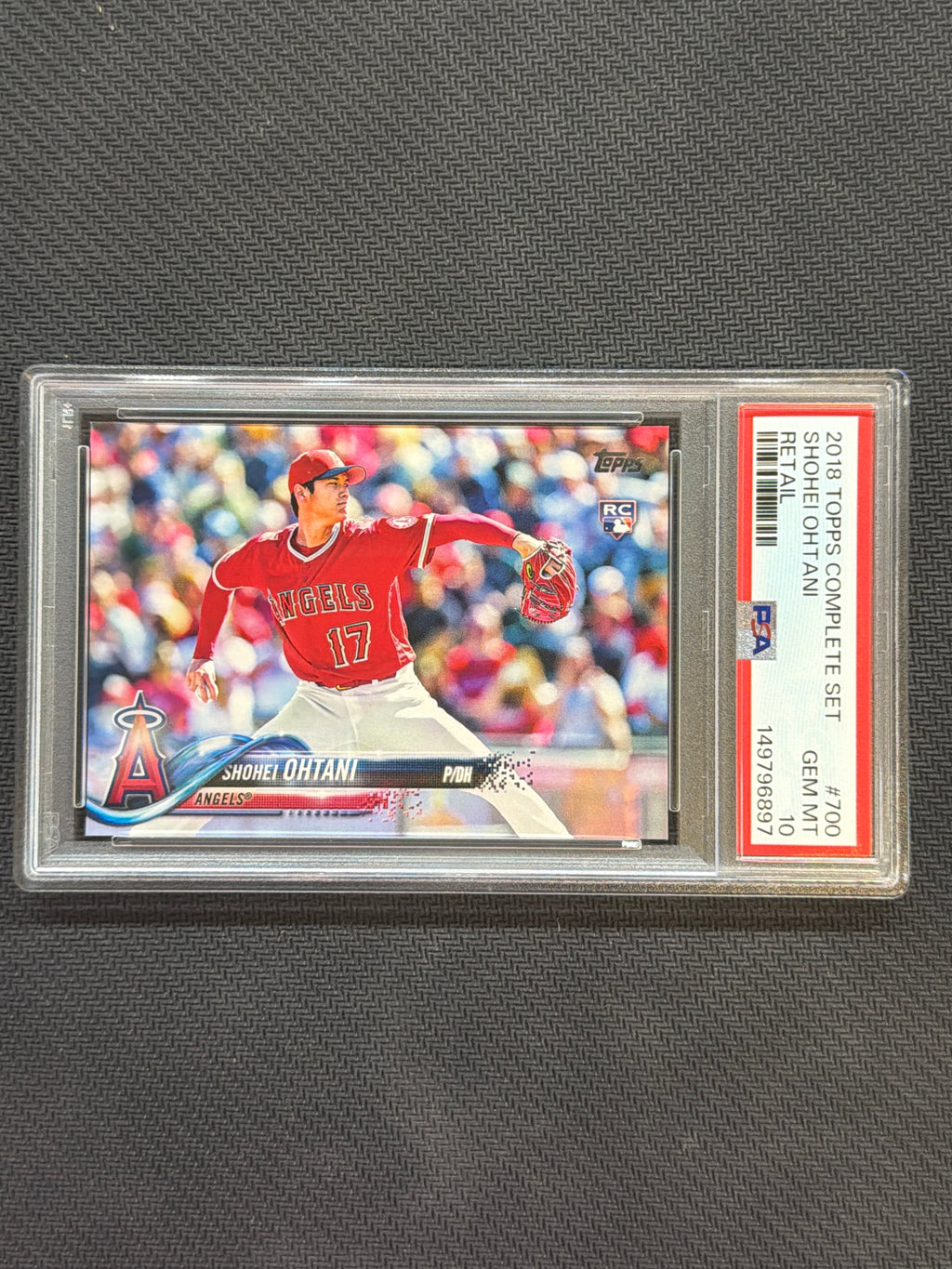 2018 Topps Complete Set Shohei Ohtani Retail #700 Rookie PSA 10 897