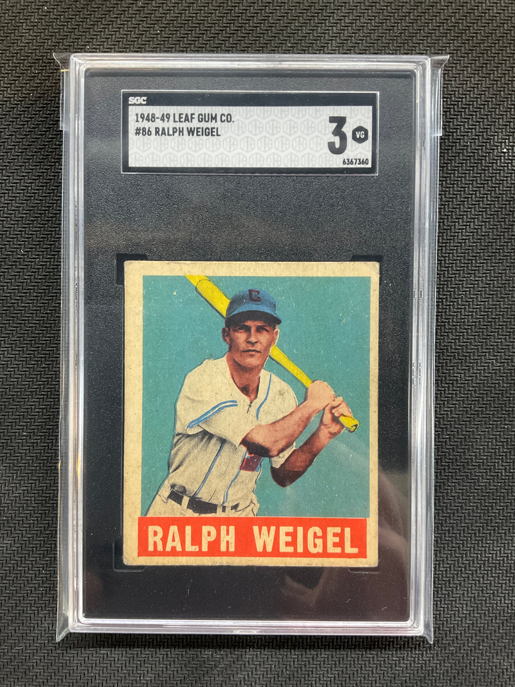 1948-49 Leaf Cum Co. Ralph Weigel #86 SGC 3