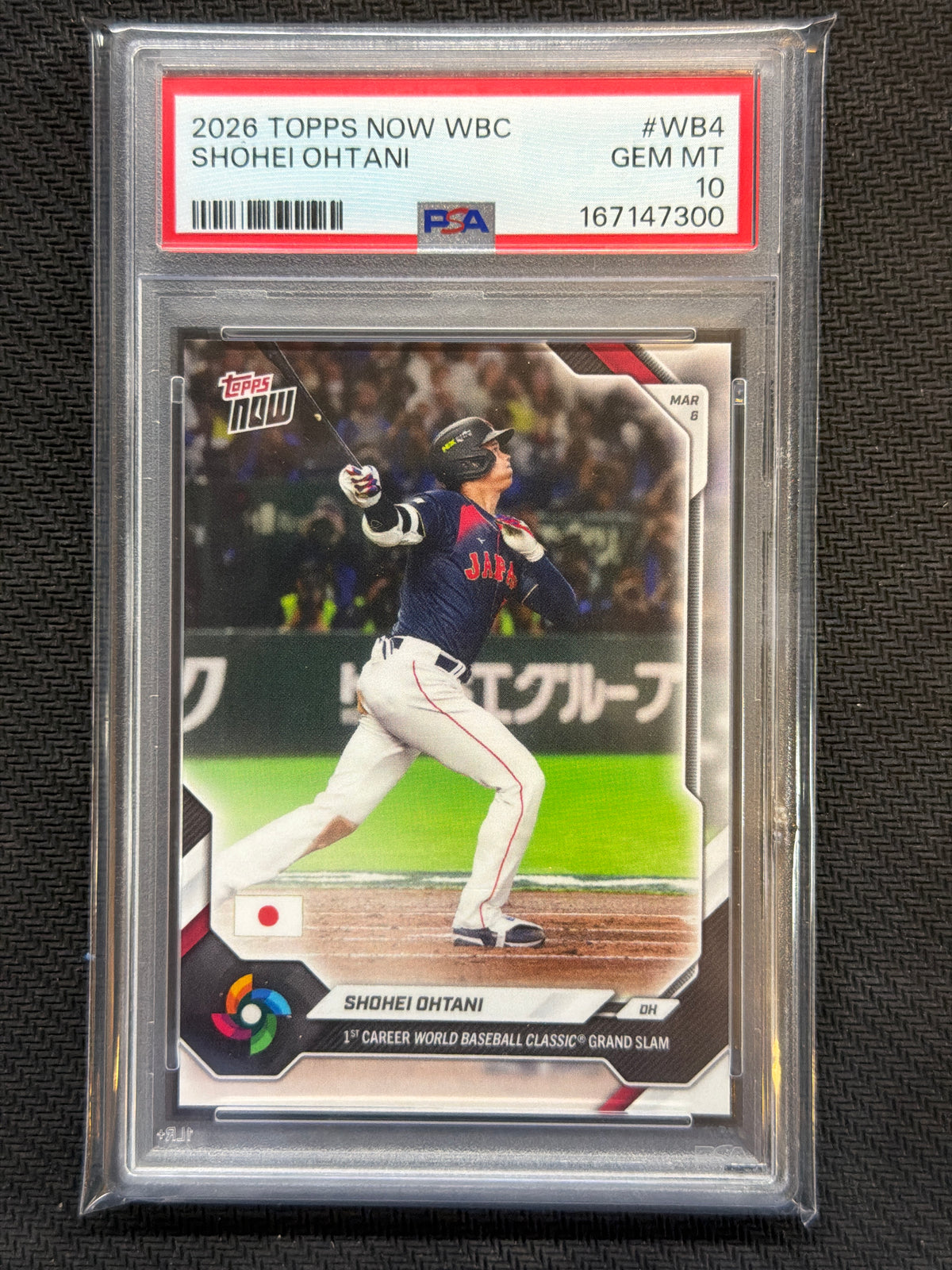2026 Topps Now WBC Shohei Ohtani 1 WBC Grand Slam PSA 10 300