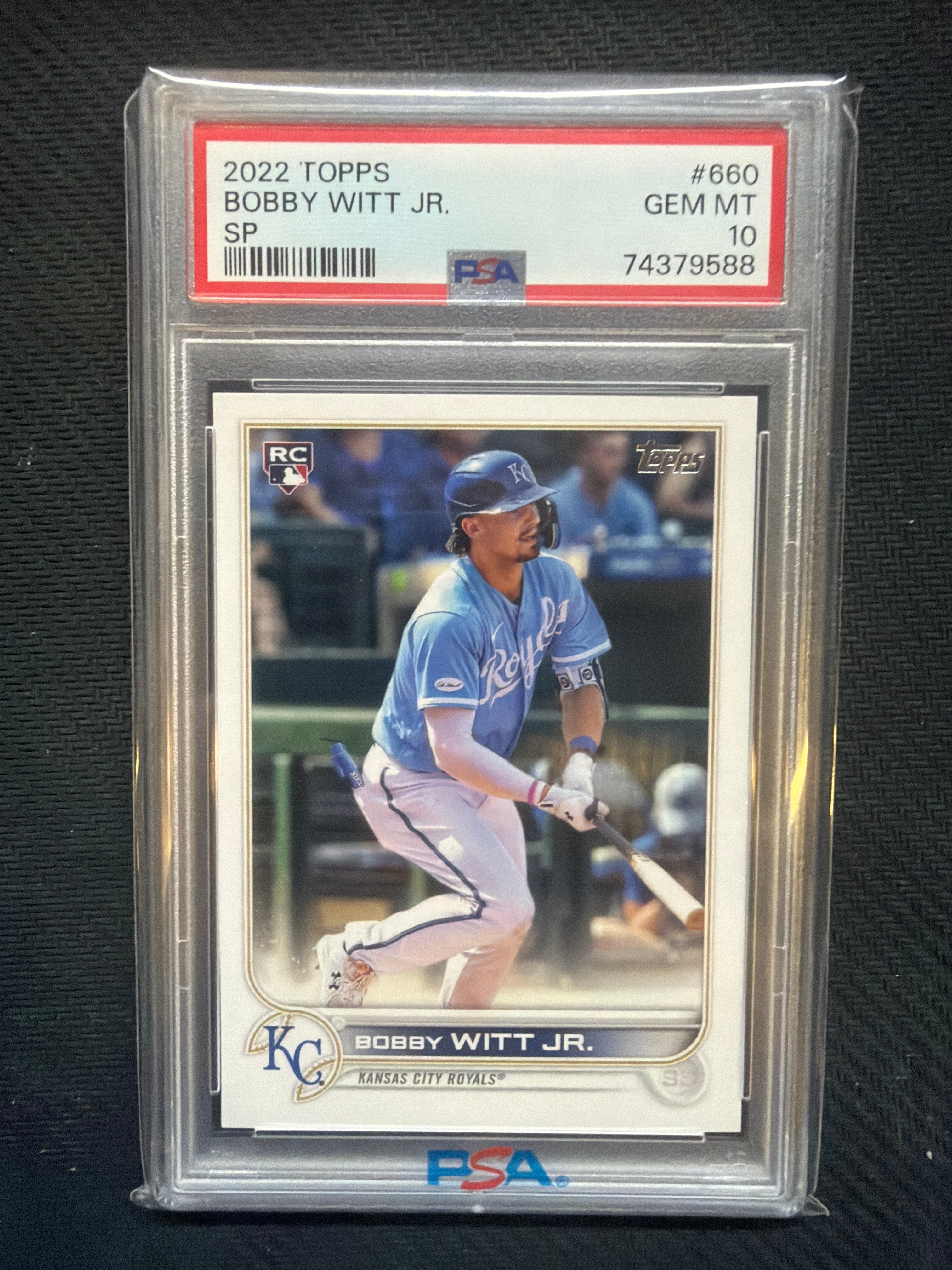 2022 Topps Bobby Witt Jr. Rookie SP Image Variation PSA 10 588