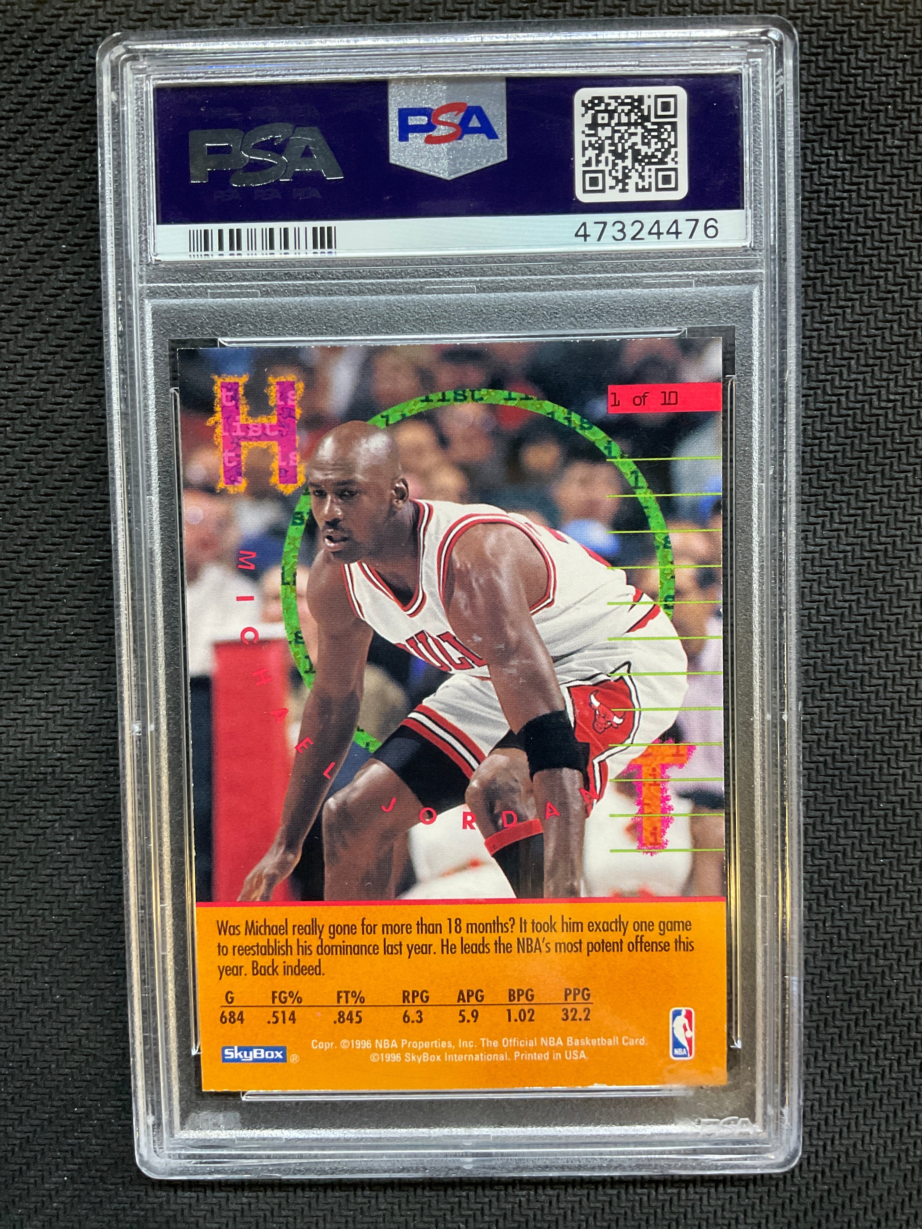 1995 Hoops Michael Jordan Hot List PSA 9 Bulls